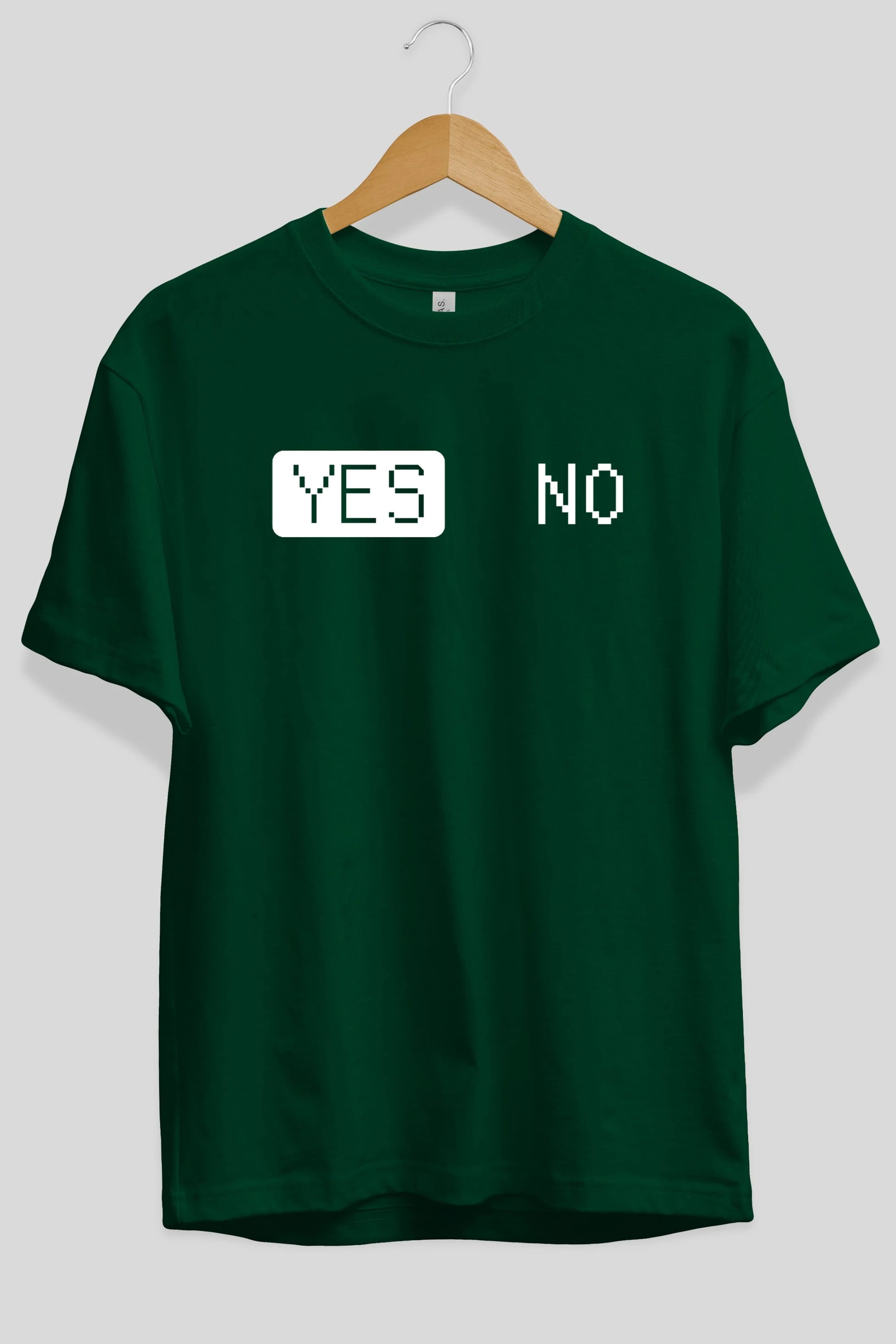 Yes No Ön Baskılı Oversize t-shirt %100 pamuk Erkek Kadın Unisex