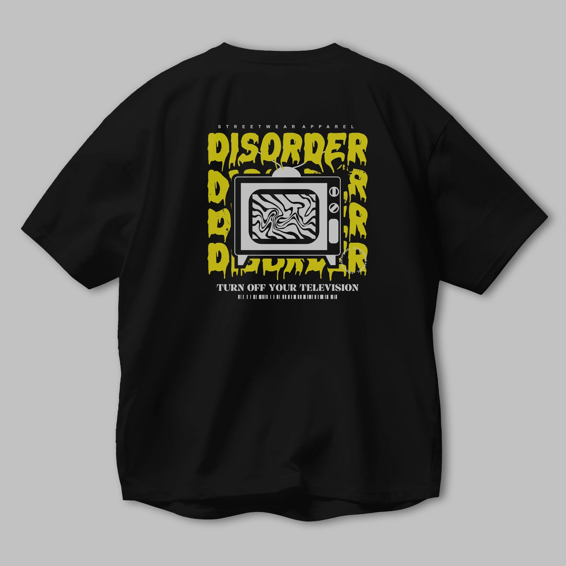 Disorder Streetwear Arka Baskılı Oversize t-shirt Erkek Kadın Unisex