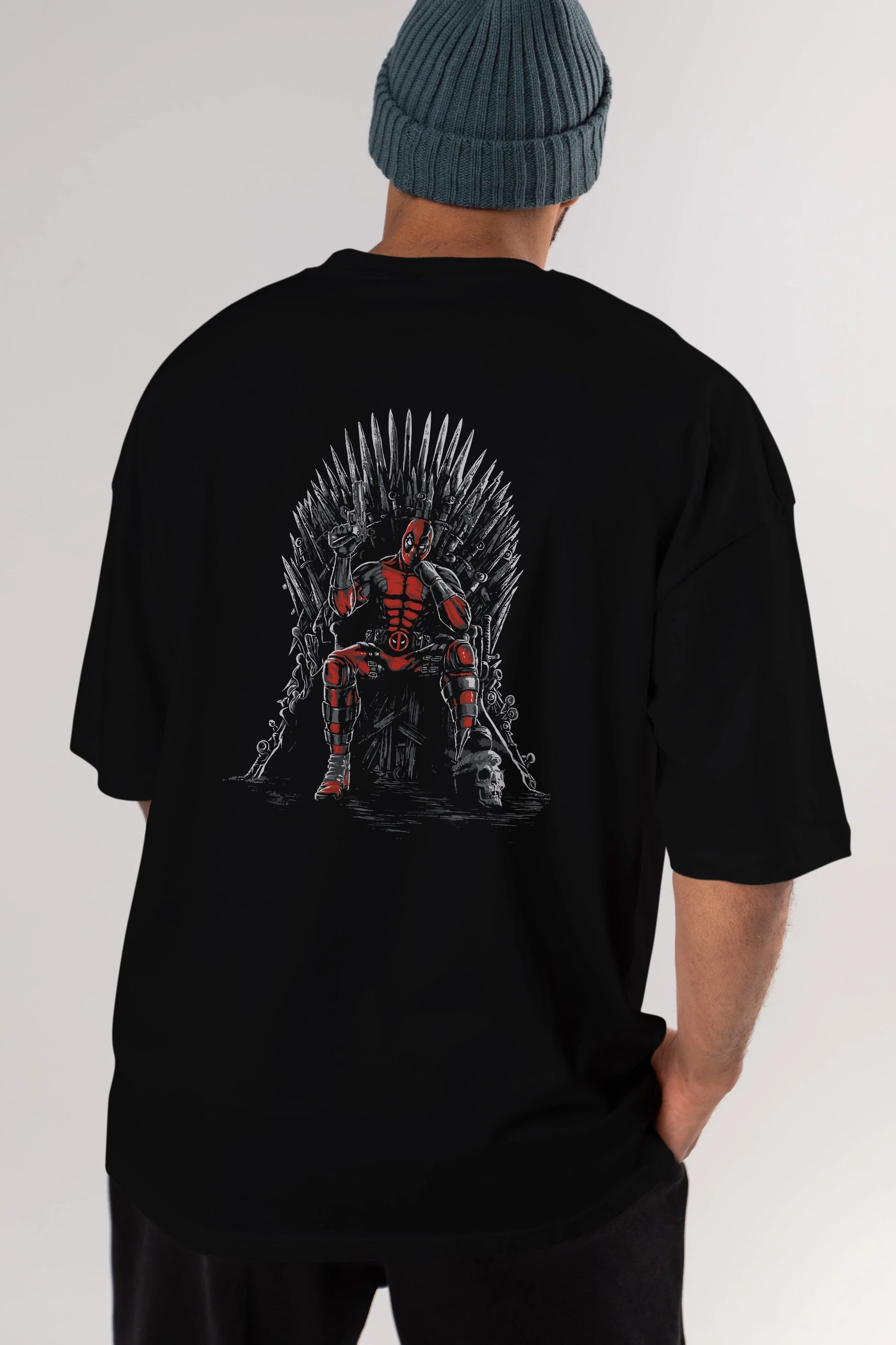 Deadpool (6) Arka Baskılı Oversize t-shirt Erkek Kadın Unisex %100 Pamuk Bisiklet Yaka tişort