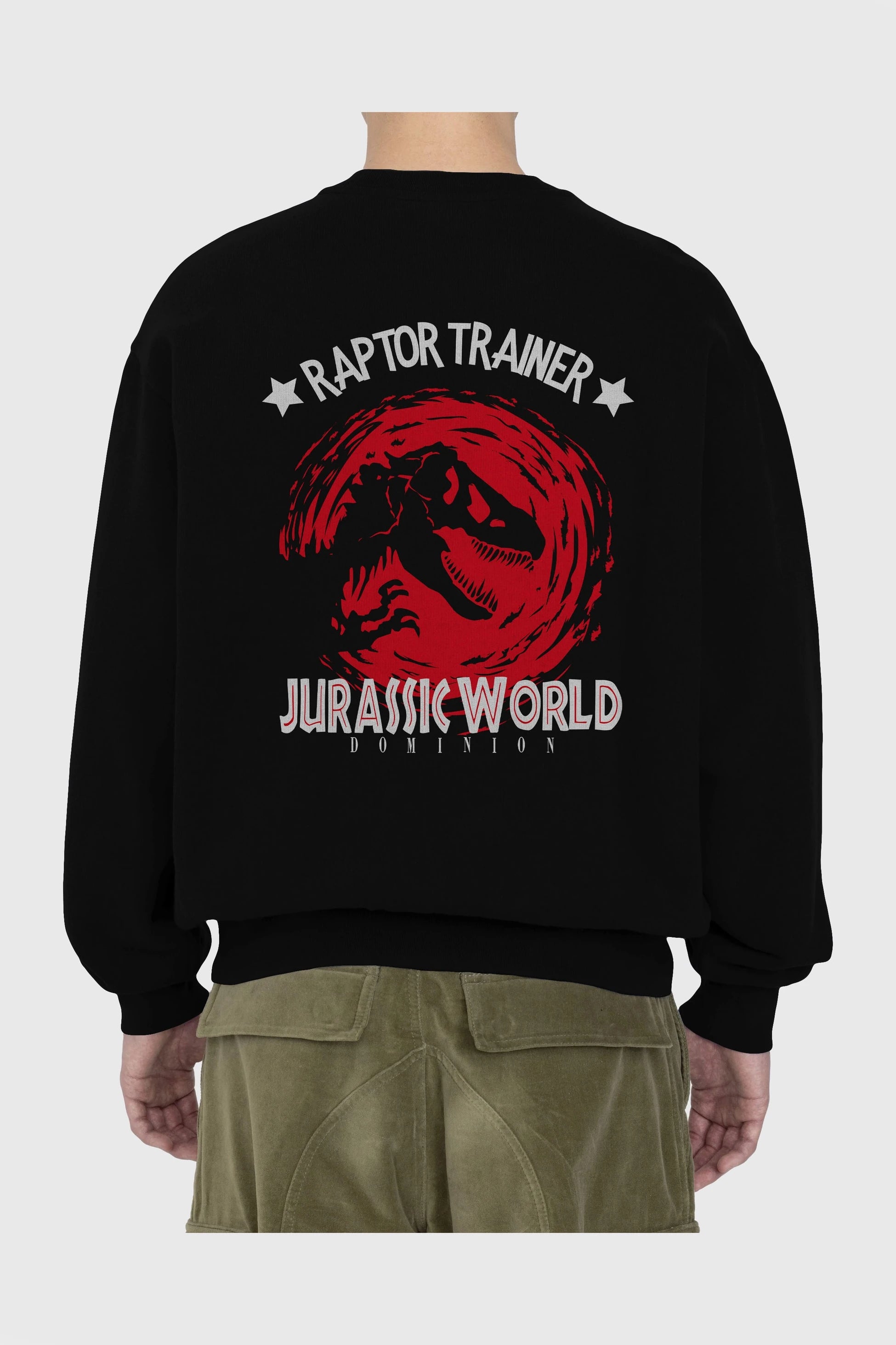 Jurassic Park (3) Arka Baskılı Oversize Sweatshirt Erkek Kadın Unisex