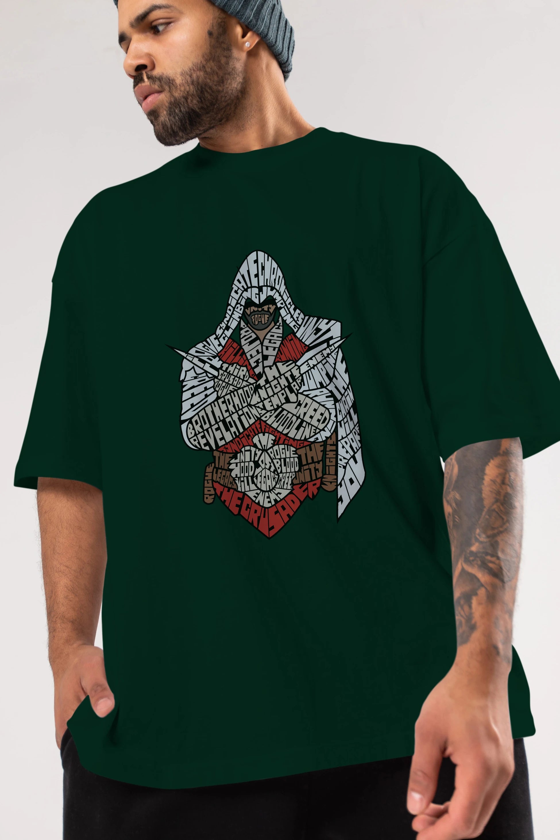 Assassins Ön Baskılı Oversize t-shirt %100 pamuk Erkek Kadın Unisex
