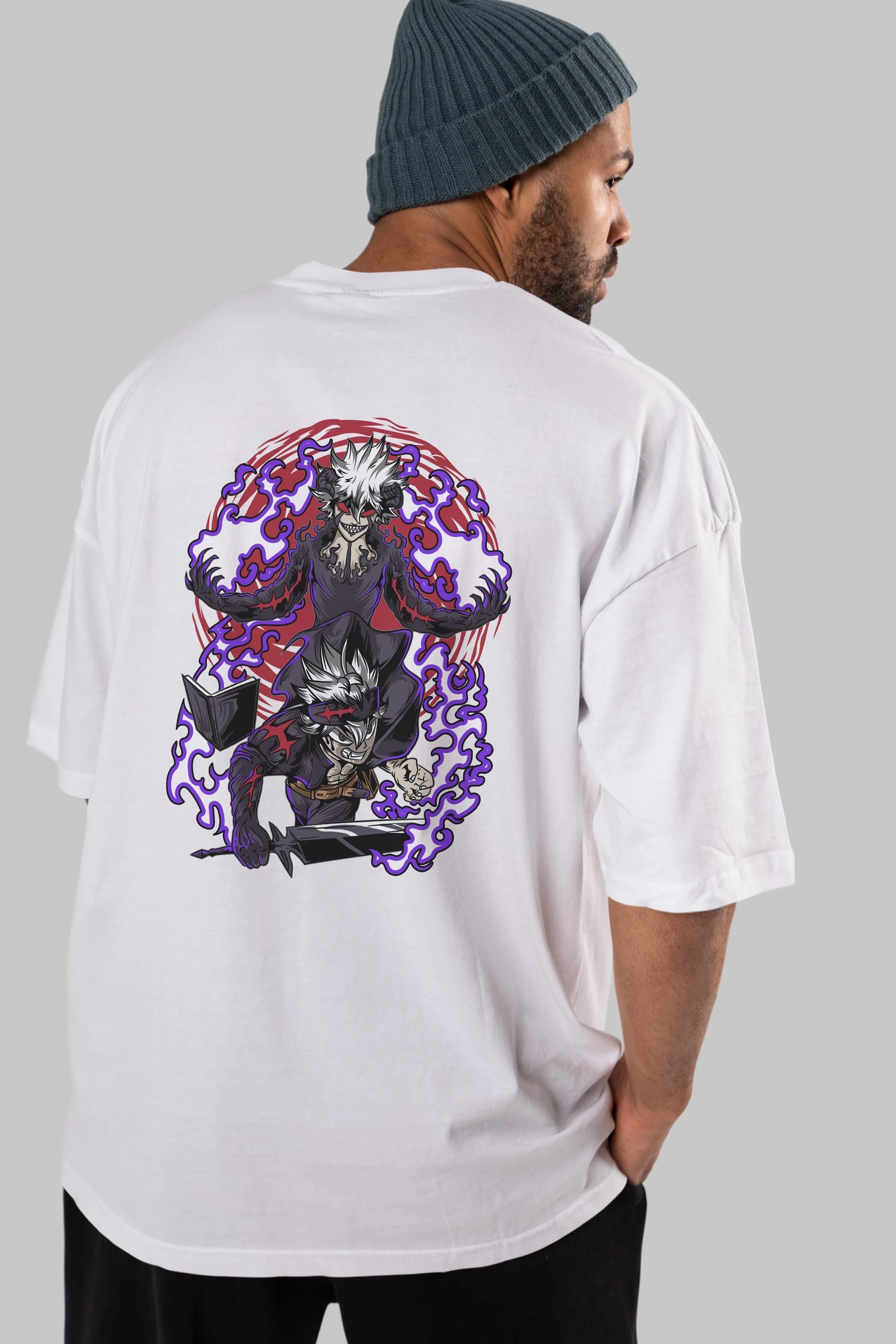 BLACK CLOVER DEVIL UNION Anime Arka Baskılı Oversize t-shirt Erkek Kadın Unisex