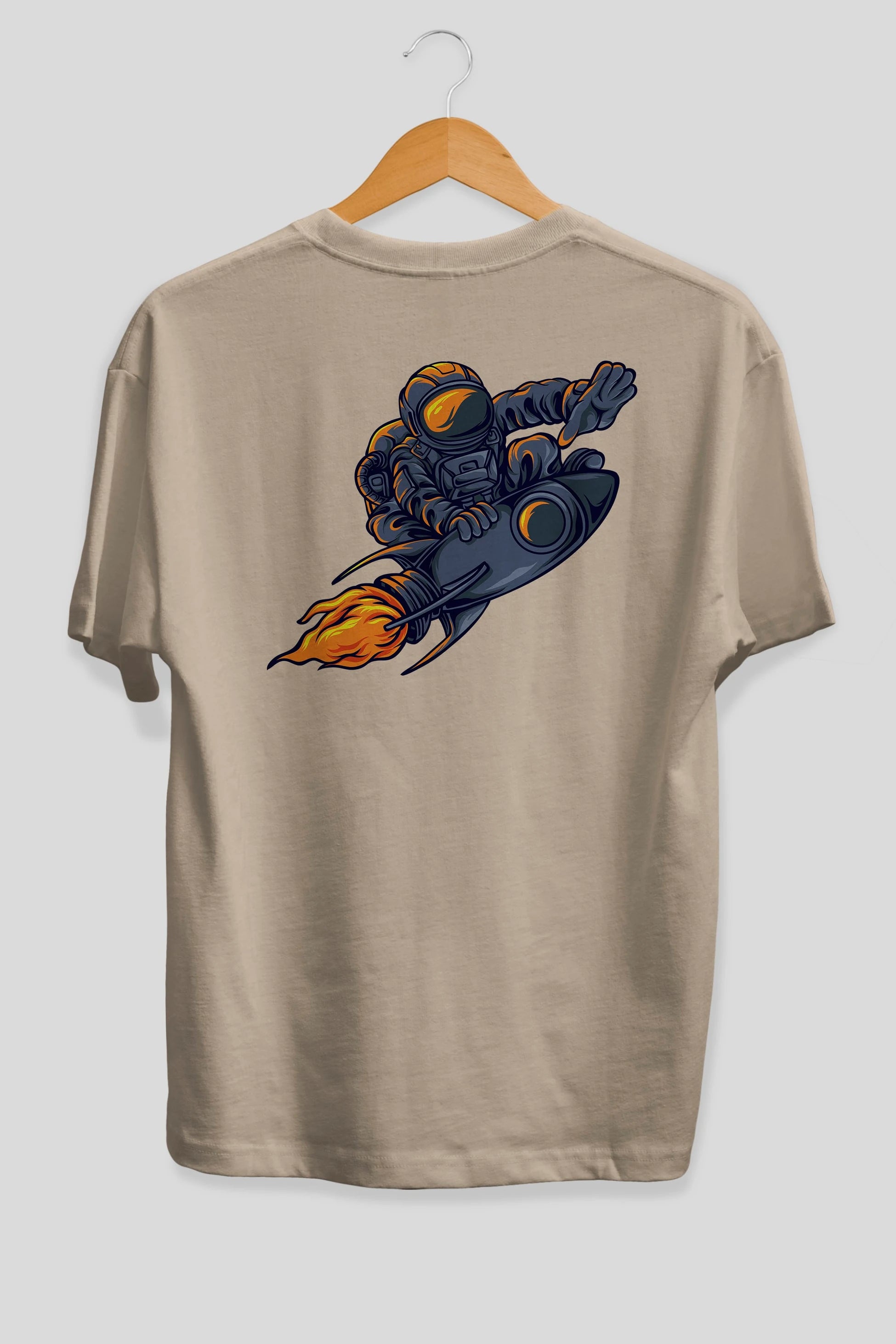 Astrocket Illustration Tshirt Arka Baskılı Oversize t-shirt Erkek Kadın Unisex