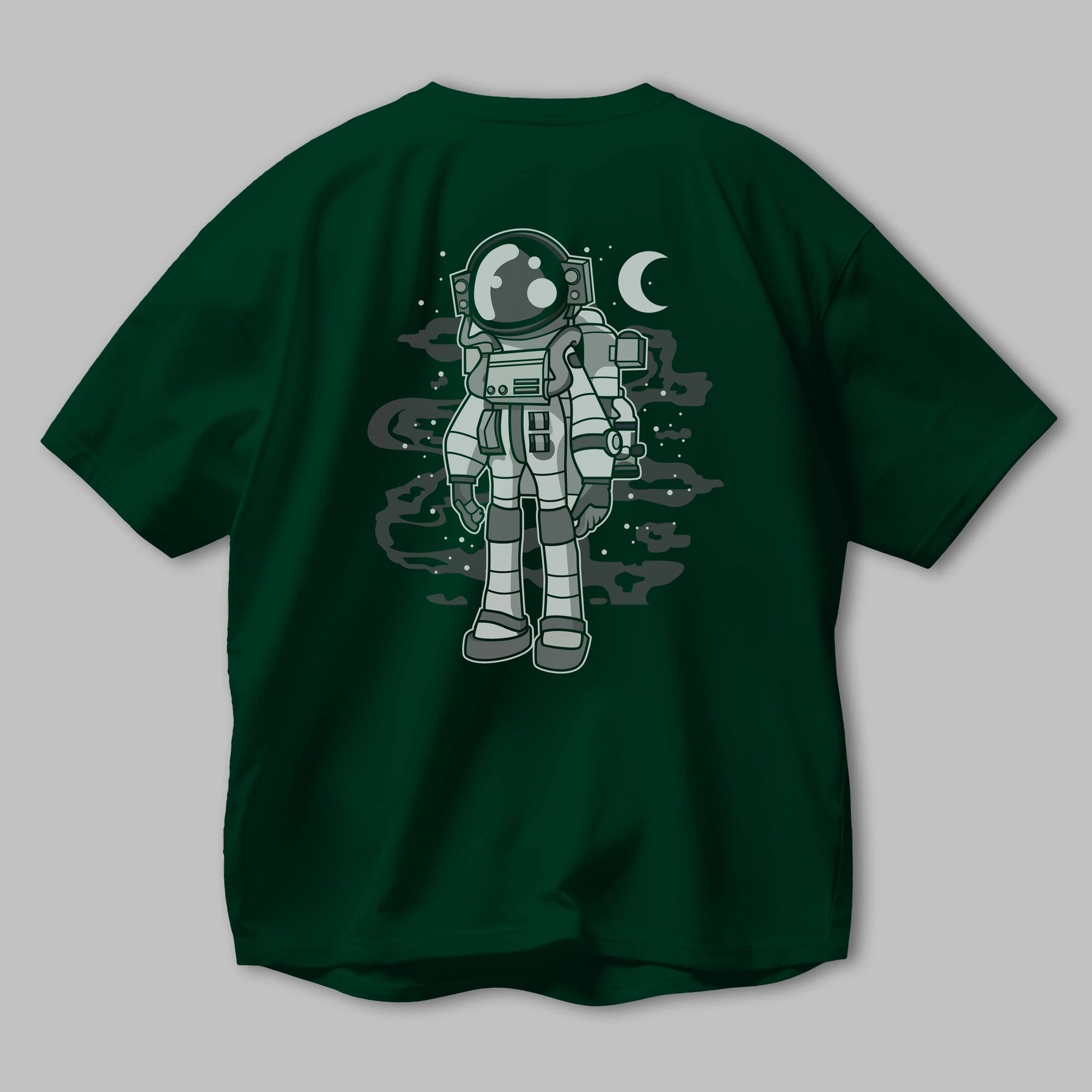 Astronaut Stand Arka Baskılı Oversize t-shirt Erkek Kadın Unisex
