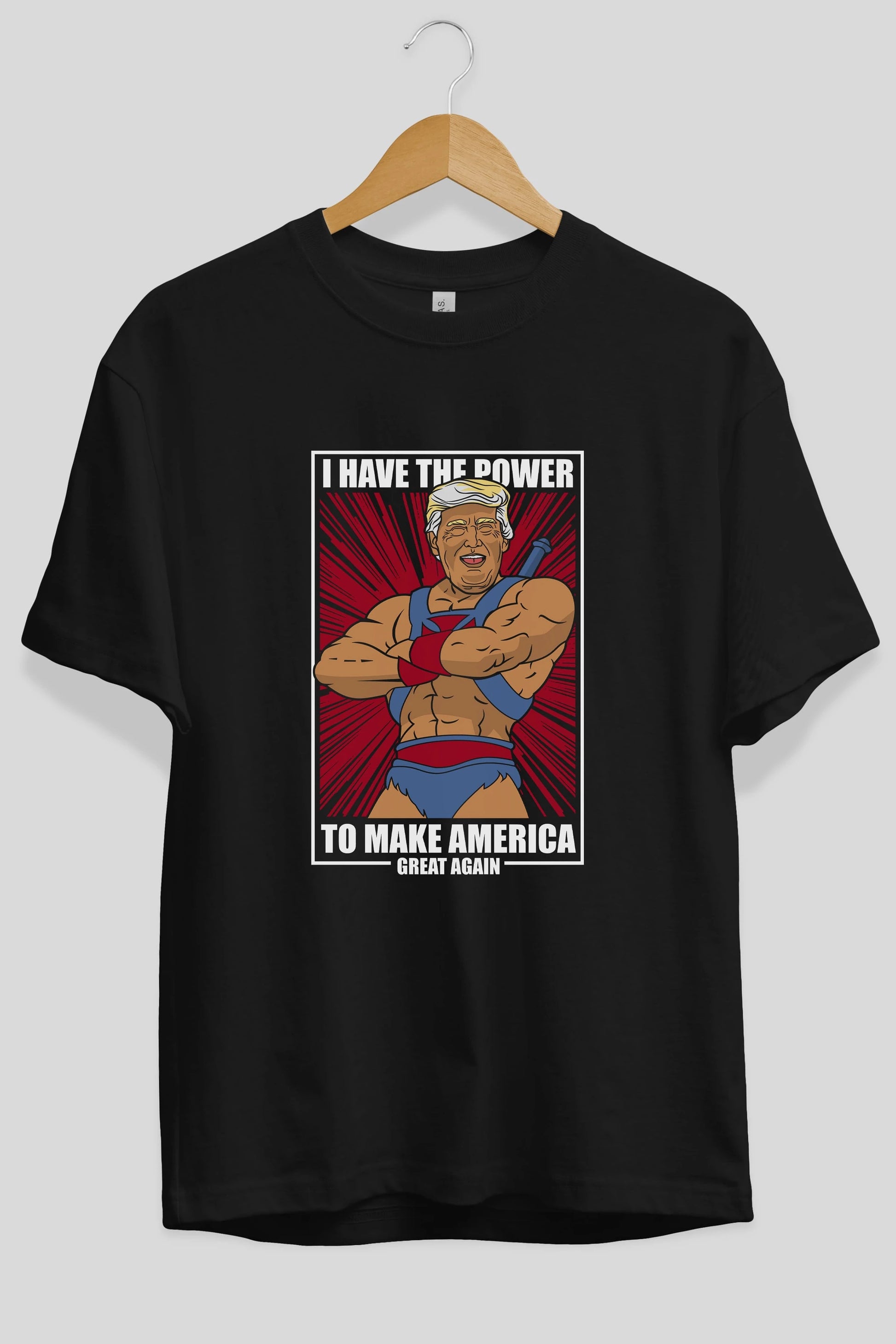 Trump Heman Ön Baskılı Oversize t-shirt Erkek Kadın Unisex %100 Pamuk tişort
