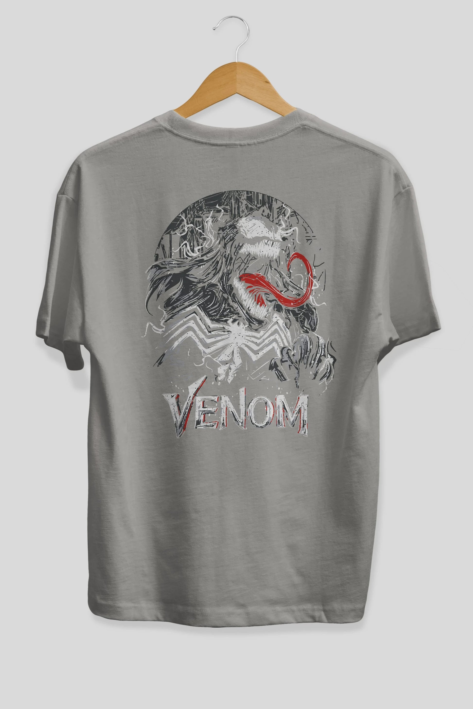 Venom (13) Arka Baskılı Oversize t-shirt Erkek Kadın Unisex %100 Pamuk Bisiklet Yaka tişort