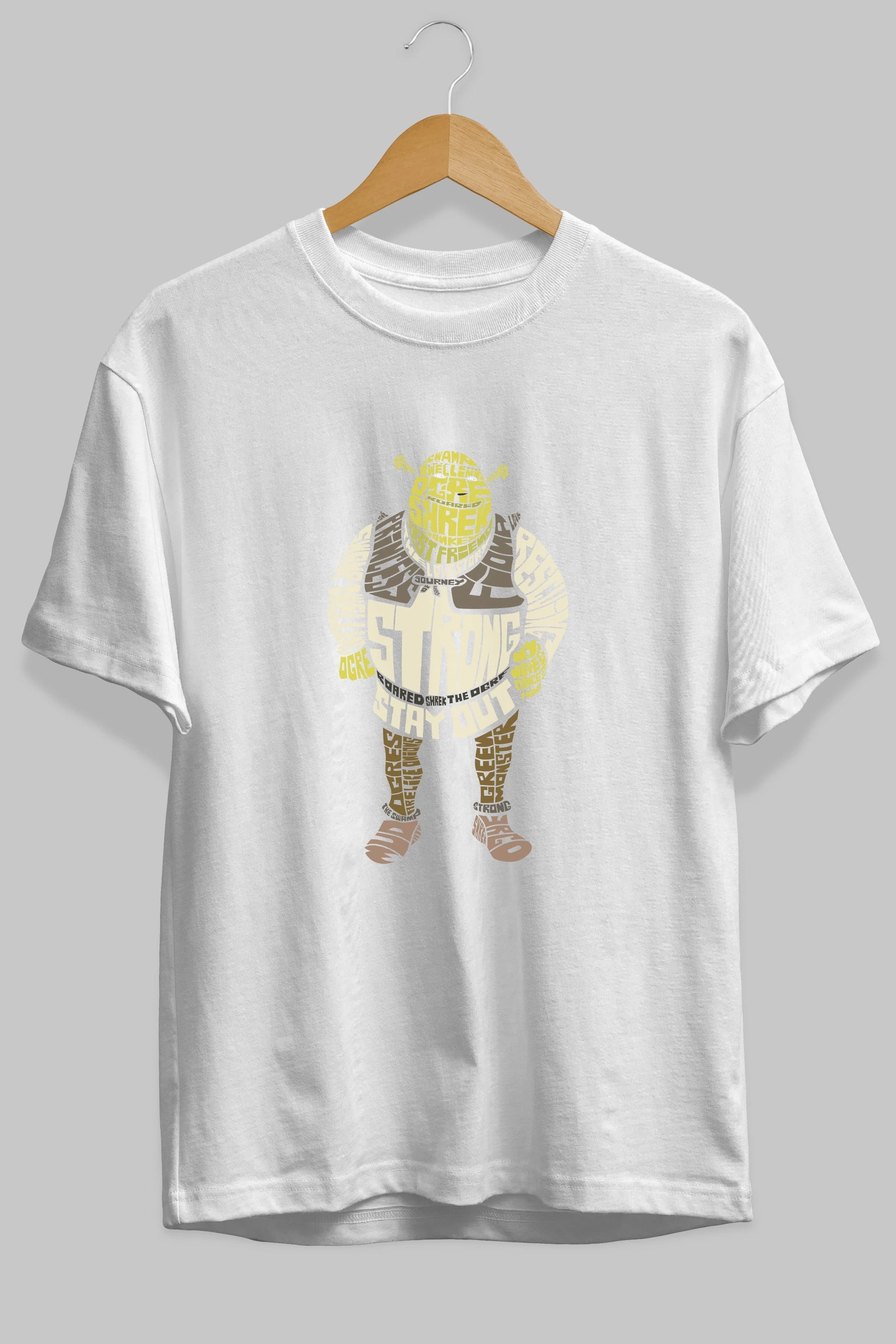 Shrek Ön Baskılı Oversize t-shirt %100 pamuk Erkek Kadın Unisex