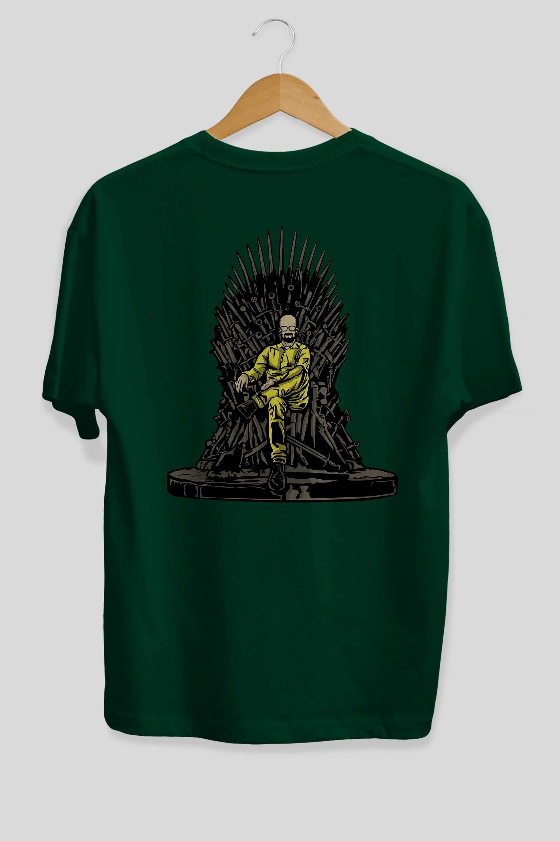 Danger Throne Arka Baskılı Oversize t-shirt Erkek Kadın Unisex %100 Pamuk