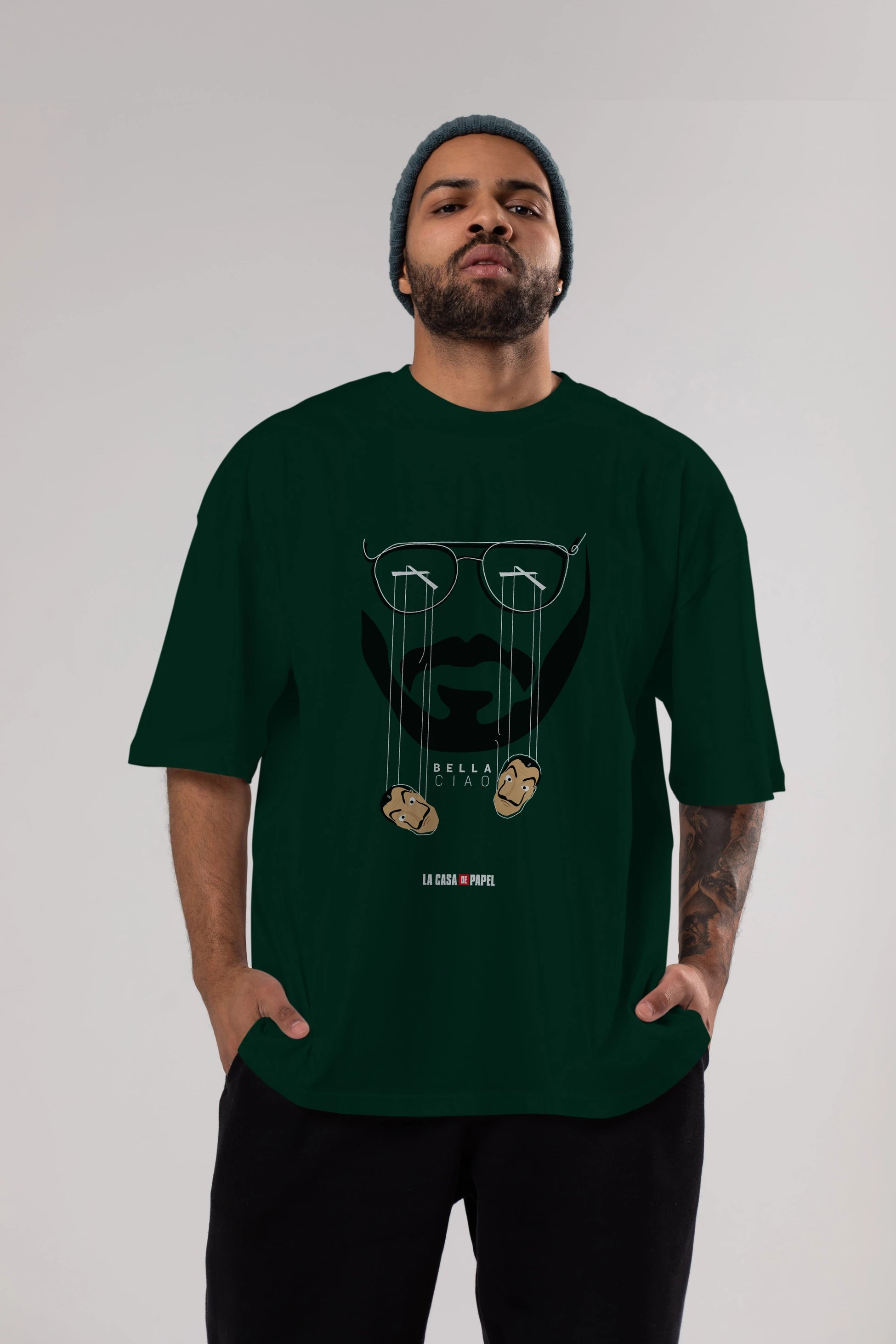 La Casa De Papel (11) Ön Baskılı Oversize t-shirt Erkek Kadın Unisex %100 Pamuk Bisiklet Yaka tişort