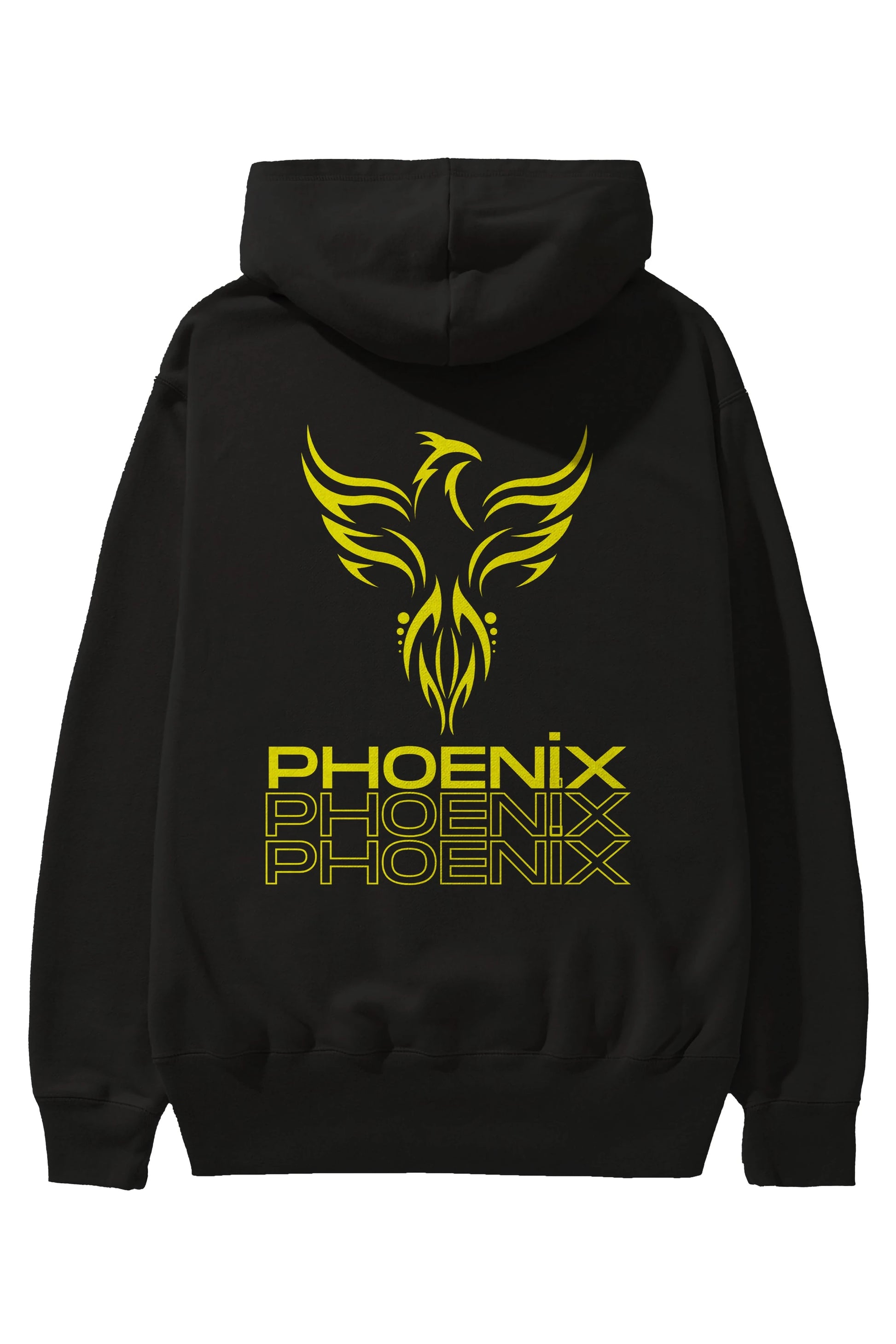 Phoenix Yazılı Arka Baskılı Oversize Hoodie Kapüşonlu Sweatshirt Erkek Kadın Unisex