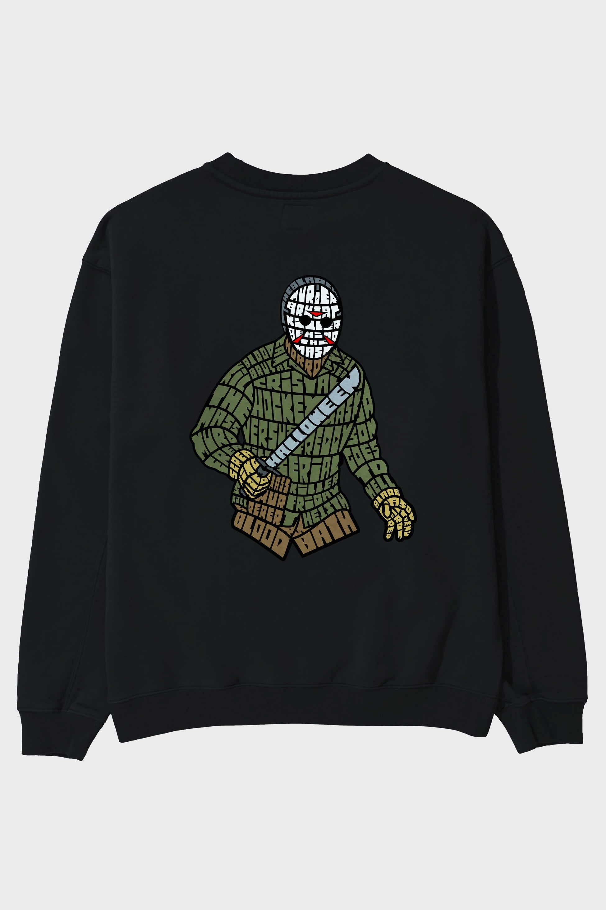 Jason Arka Baskılı Oversize Sweatshirt Erkek Kadın Unisex