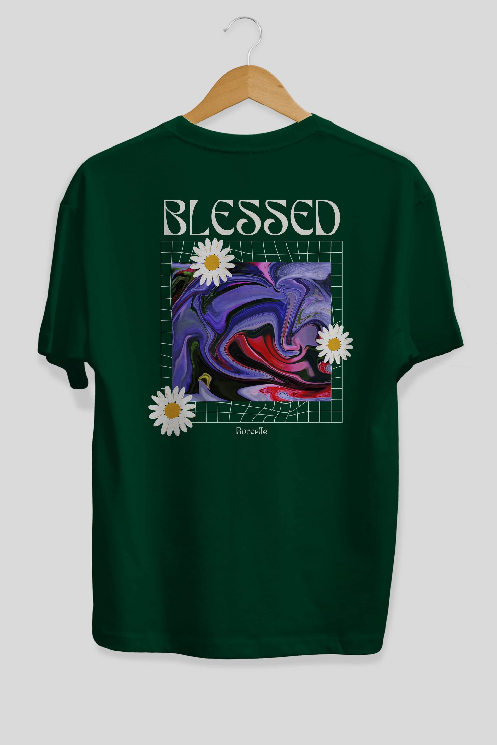 Blessed Arka Baskılı Oversize t-shirt Erkek Kadın Unisex