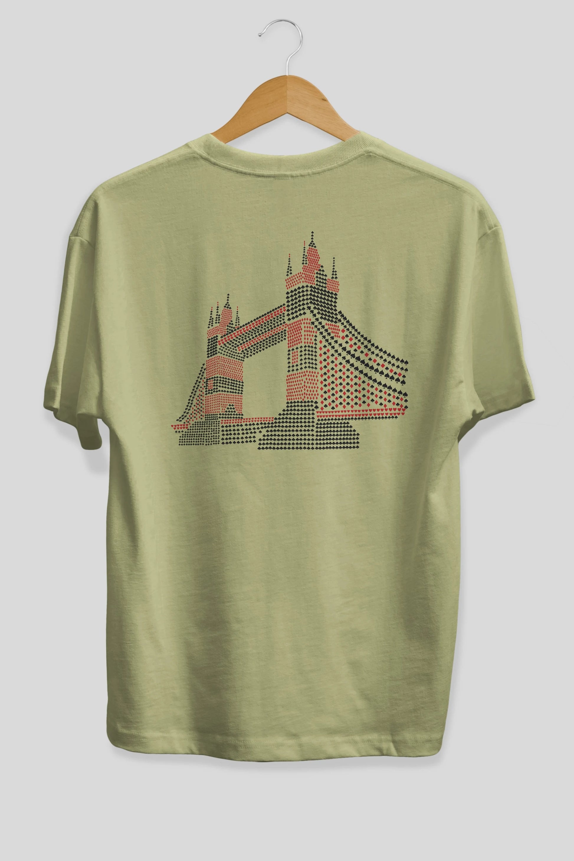 The Bridge Arka Baskılı Oversize t-shirt %100 pamuk Erkek Kadın Unisex