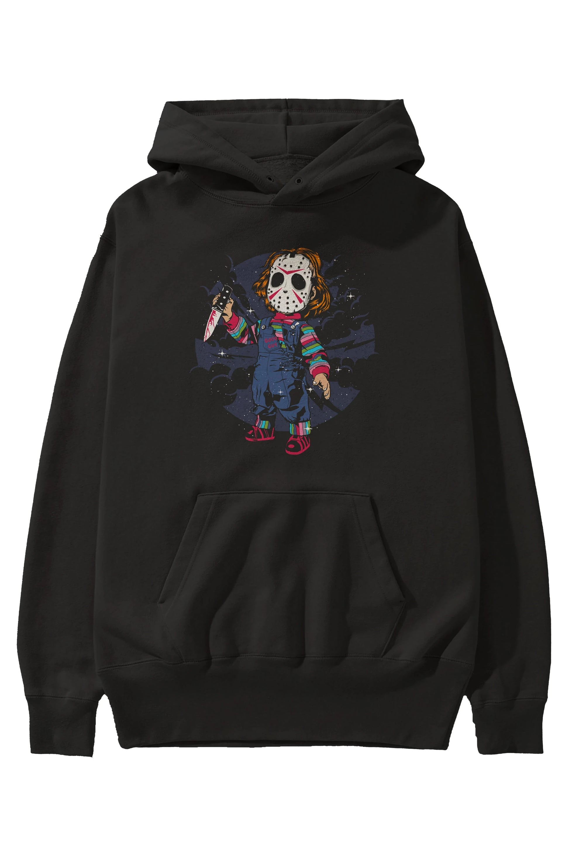 Chucky Ön Baskılı Hoodie Oversize Kapüşonlu Sweatshirt Erkek Kadın Unisex