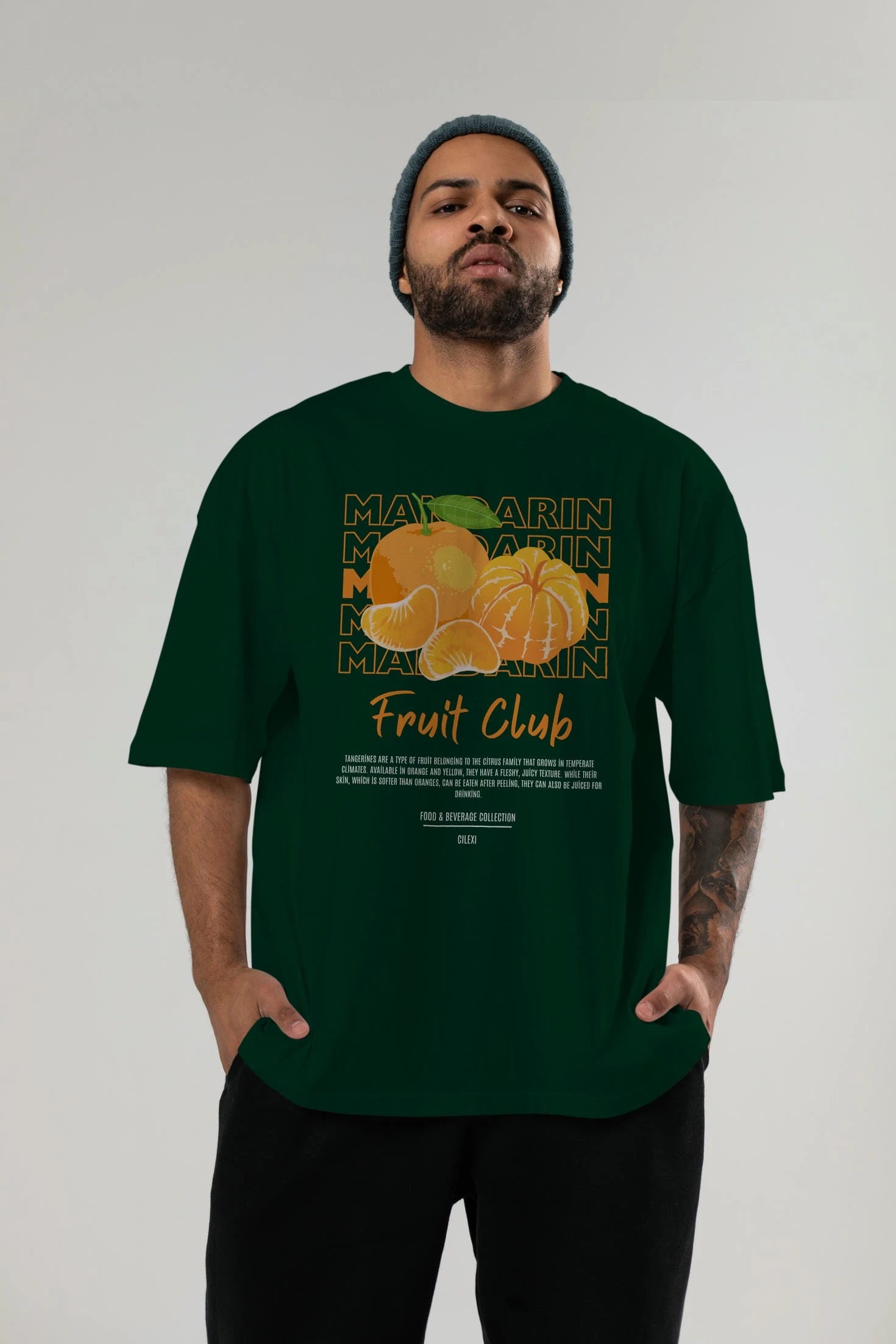 Mandarin Ön Baskılı Oversize t-shirt Erkek Kadın Pamuk Bisiklet Yaka tişort