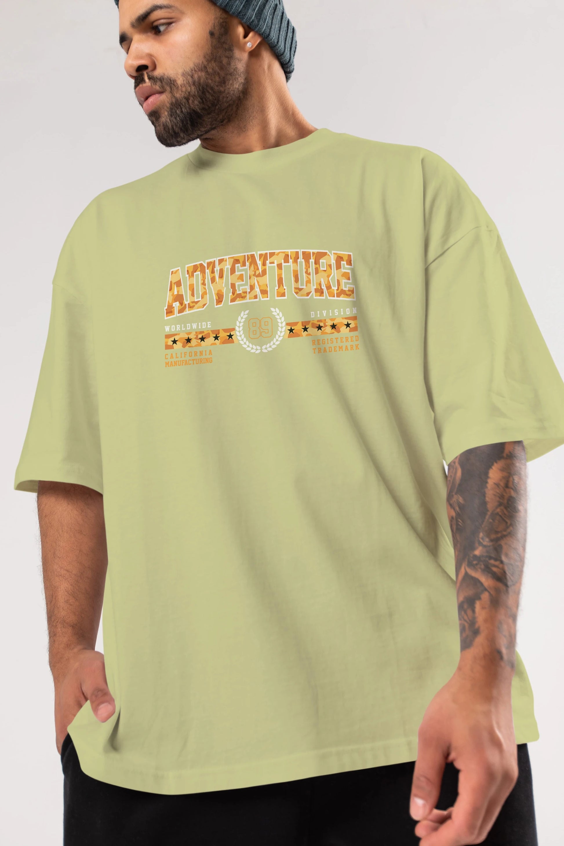 Adventure Ön Baskılı Oversize t-shirt Erkek Kadın Unisex