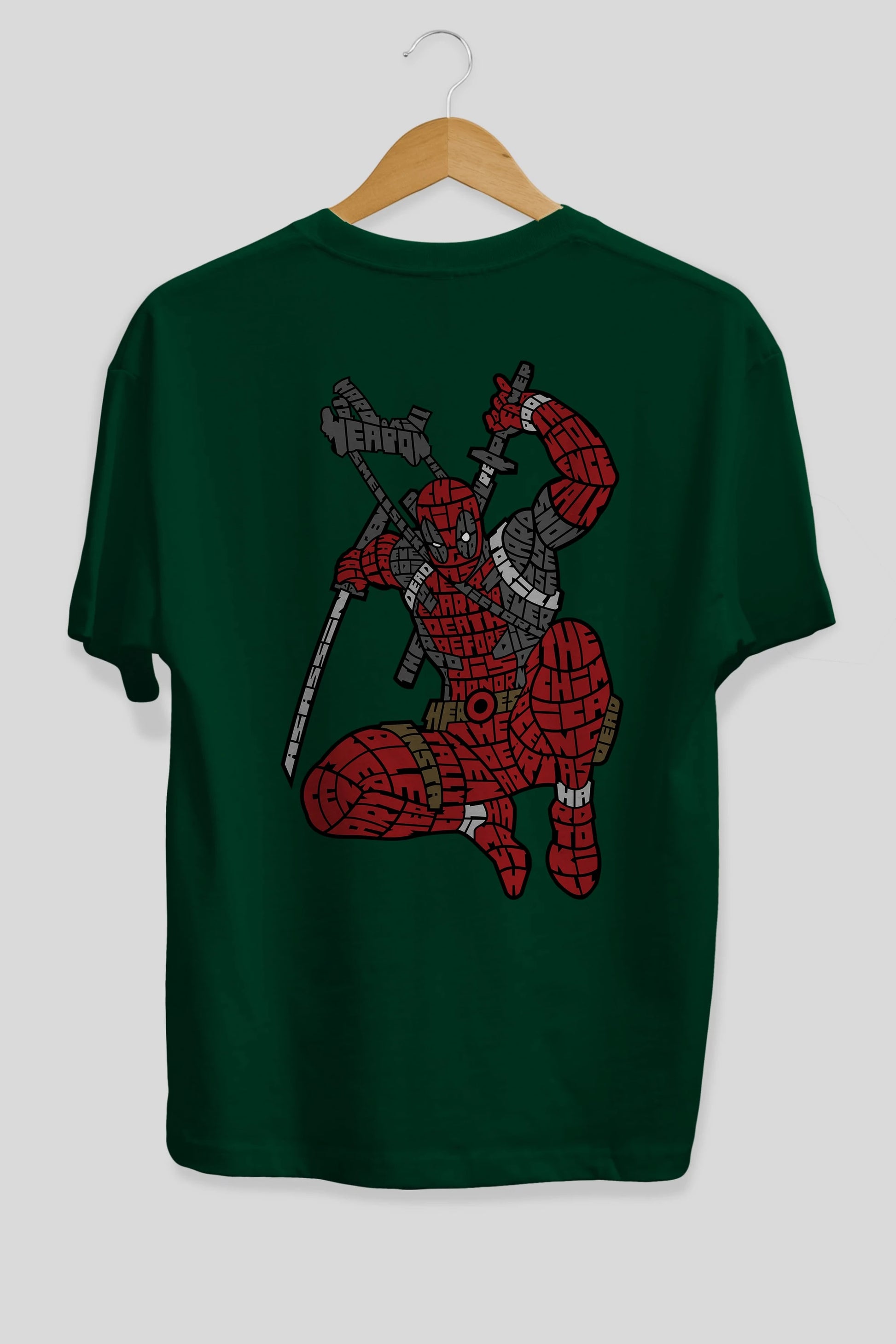 Chimichanga Arka Baskılı Oversize t-shirt %100 pamuk Erkek Kadın Unisex