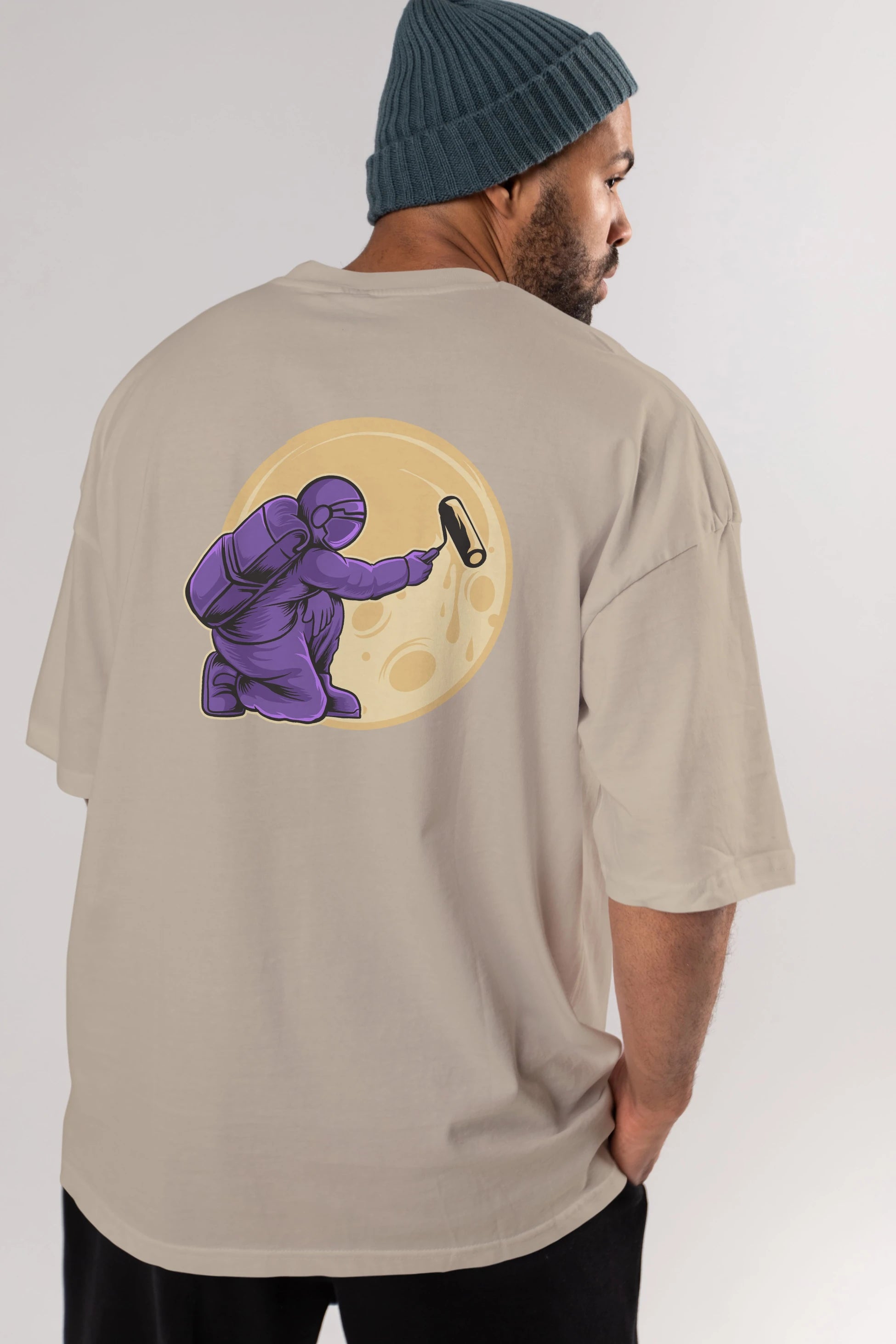 Astropaint Arka Baskılı Oversize t-shirt Erkek Kadın Unisex