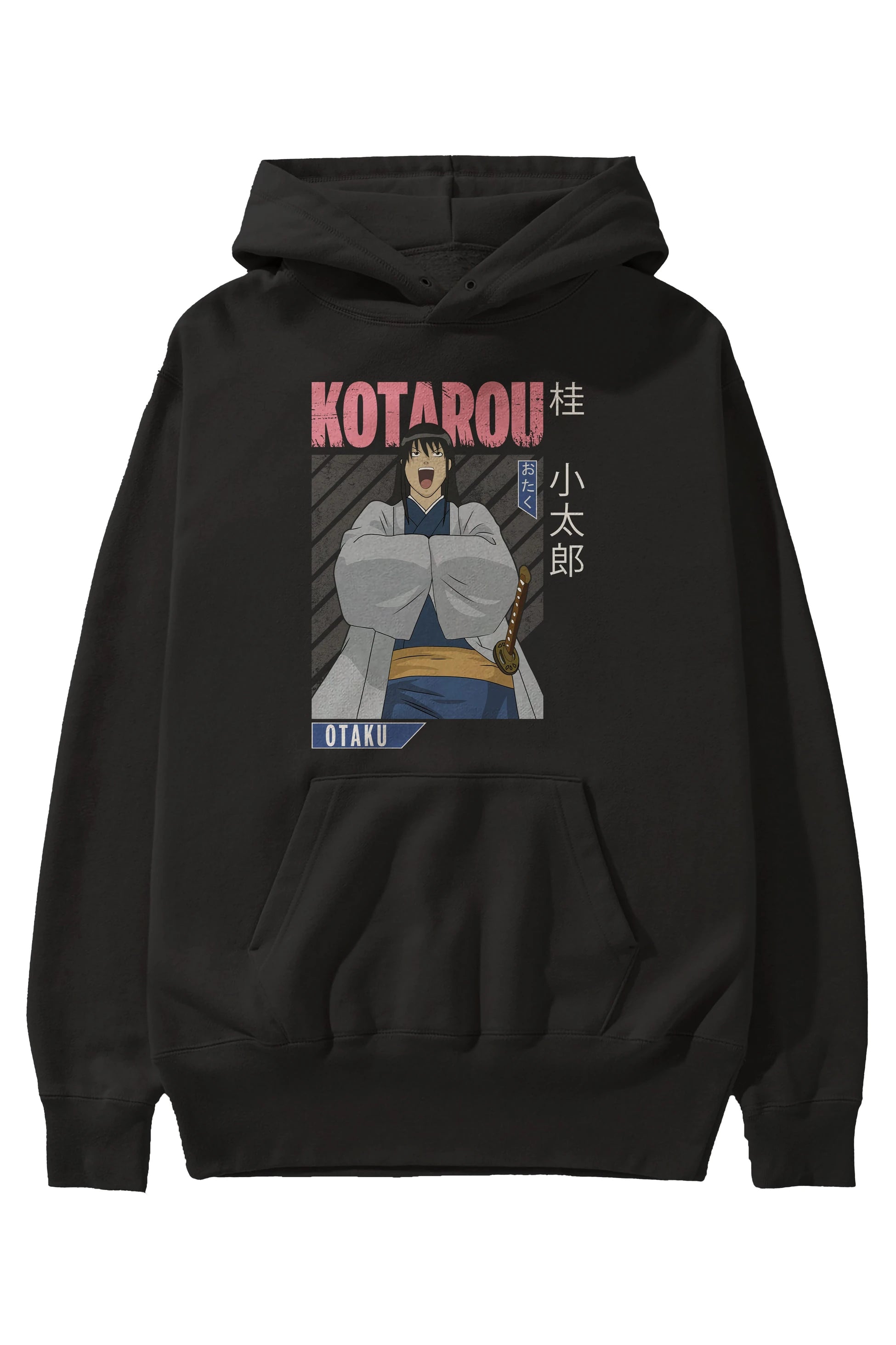 Kotarou Katsura GINTAMA 1 Anime Ön Baskılı Hoodie Oversize Kapüşonlu Sweatshirt Erkek Kadın Unisex