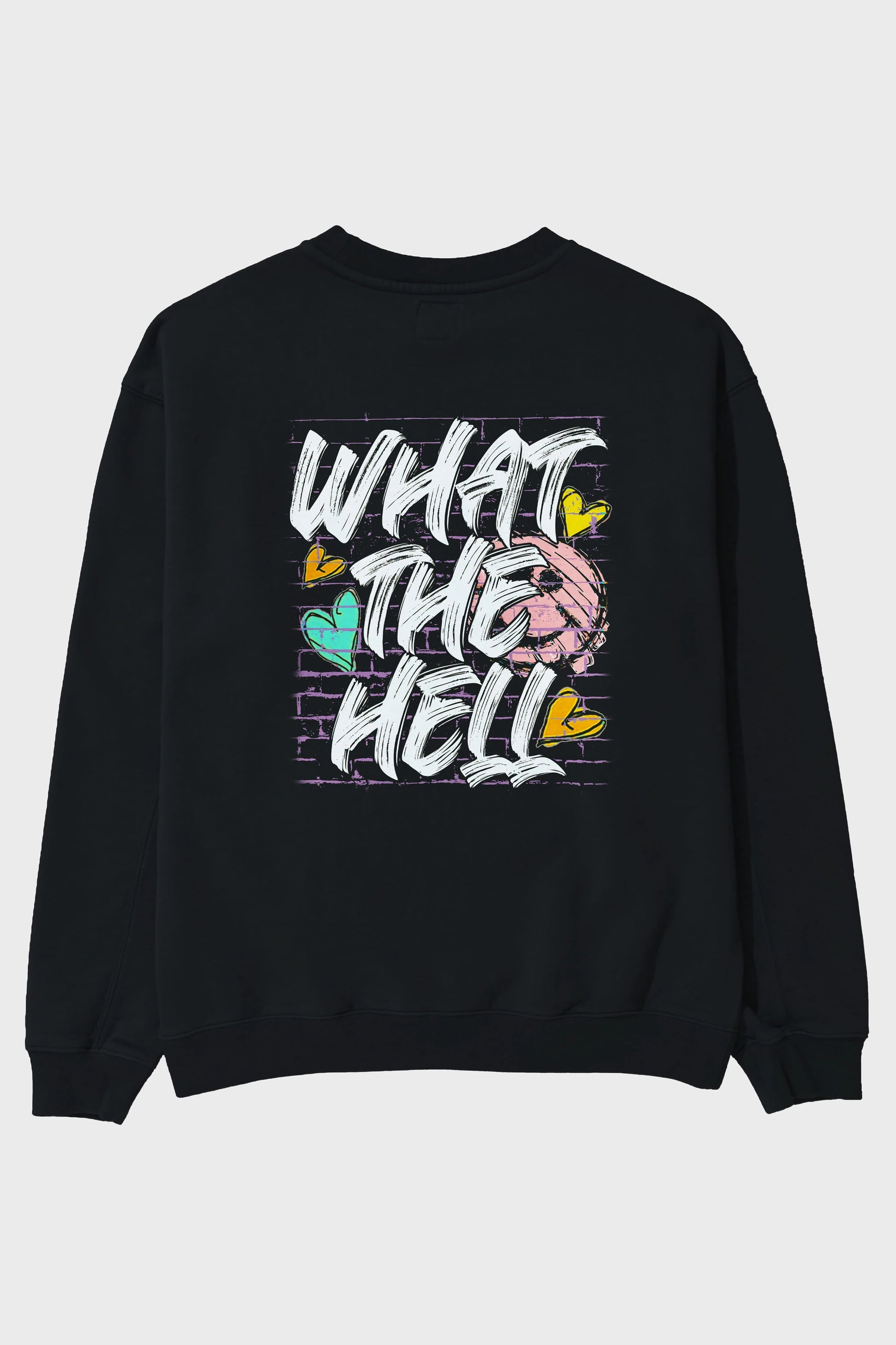 What The Hell Arka Baskılı Oversize Sweatshirt Erkek Kadın Unisex