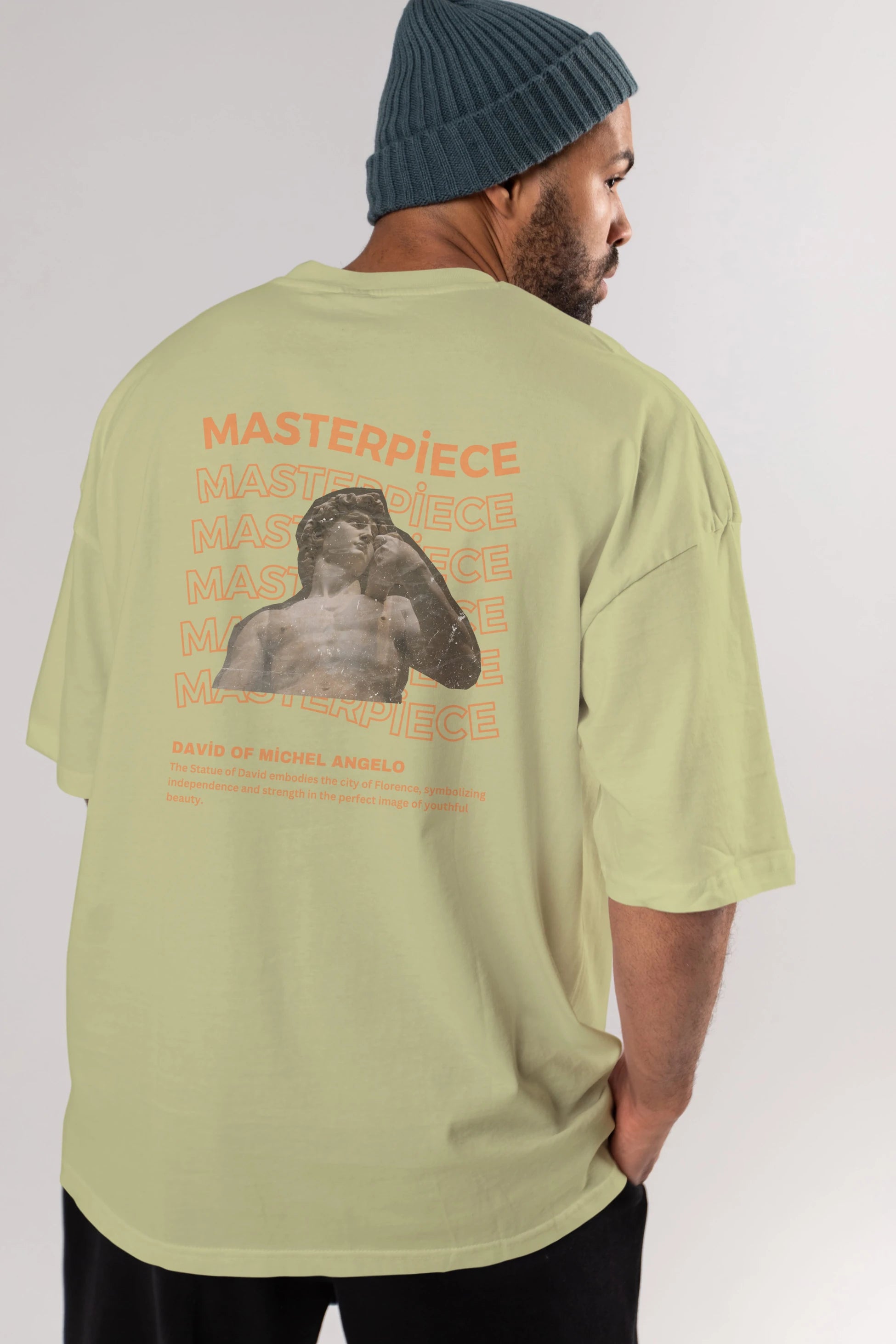 Masterpiece Yazılı Arka Baskılı Oversize t-shirt Erkek Kadın Unisex
