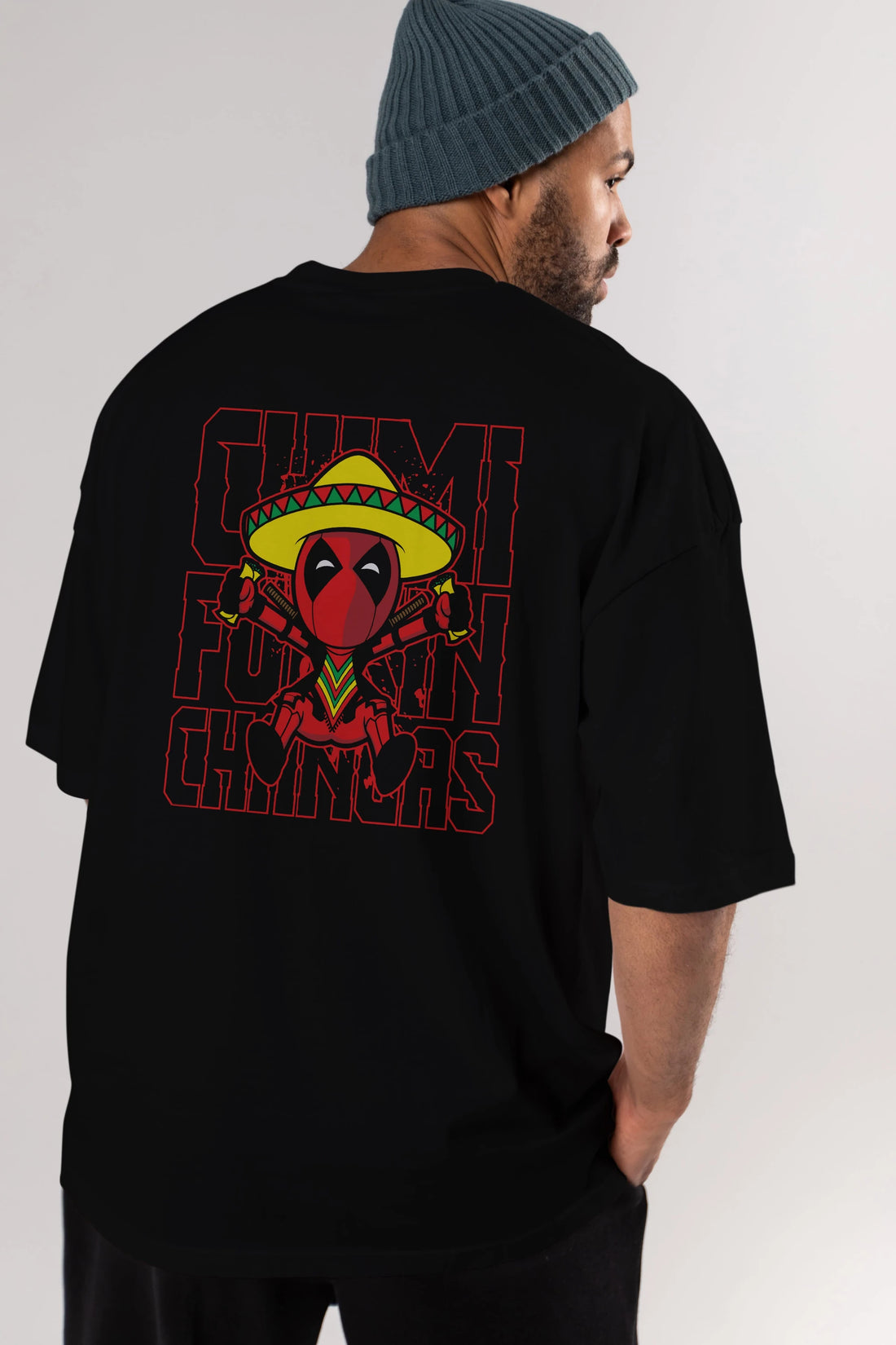 Deadpool (14) Arka Baskılı Oversize t-shirt Erkek Kadın Unisex %100 Pamuk Bisiklet Yaka tişort