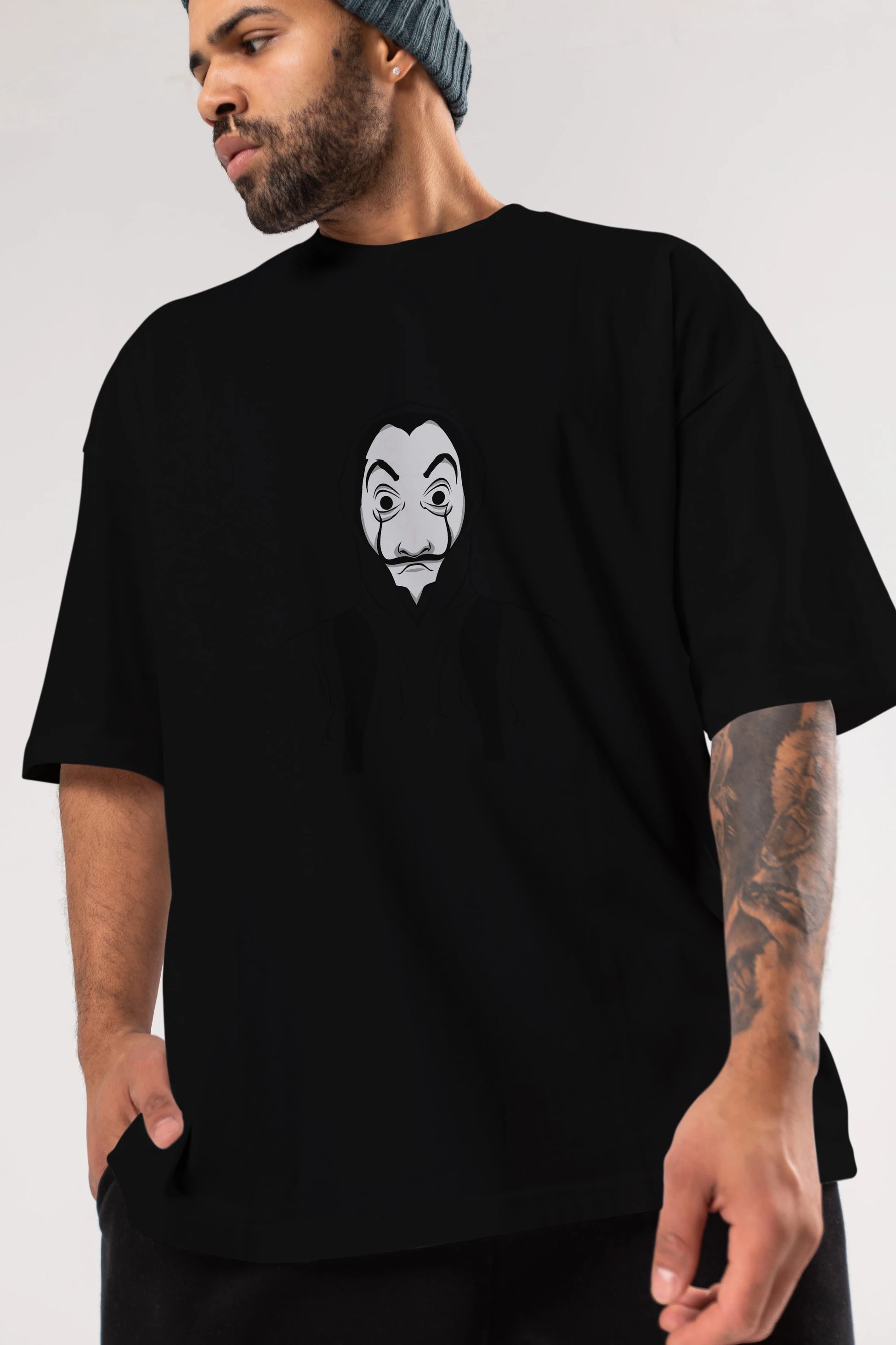 La Casa De Papel (7) Ön Baskılı Oversize t-shirt Erkek Kadın Unisex %100 Pamuk Bisiklet Yaka tişort