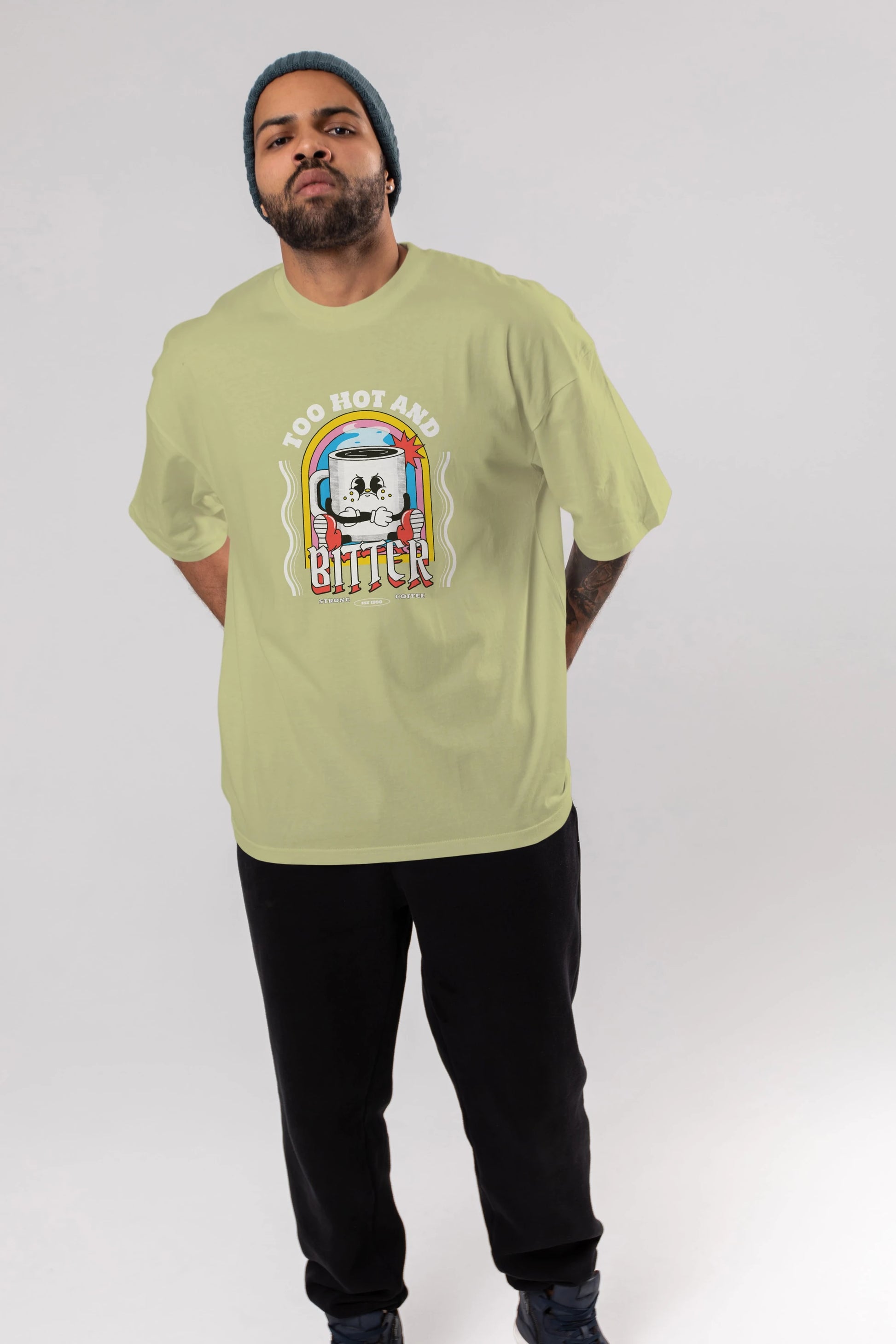 Too Hot And Bitter Ön Baskılı Oversize t-shirt Erkek Kadın Unisex