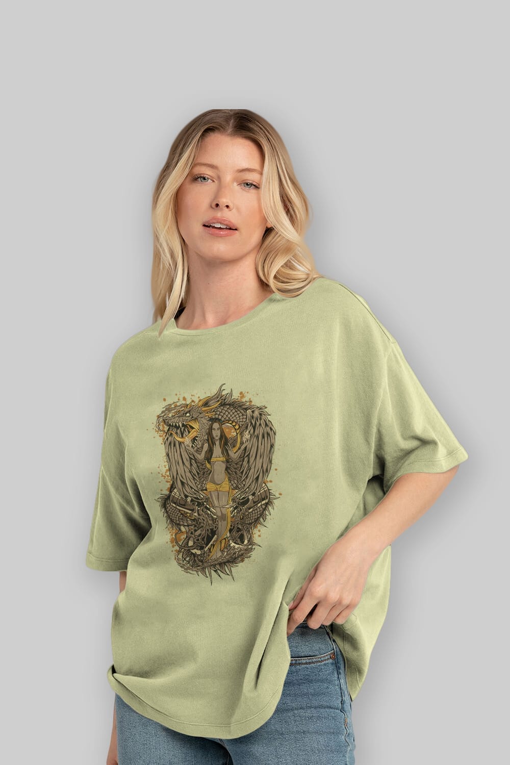 TRIBAL (3) Anime Ön Baskılı Oversize t-shirt %100 pamuk Erkek Kadın Unisex