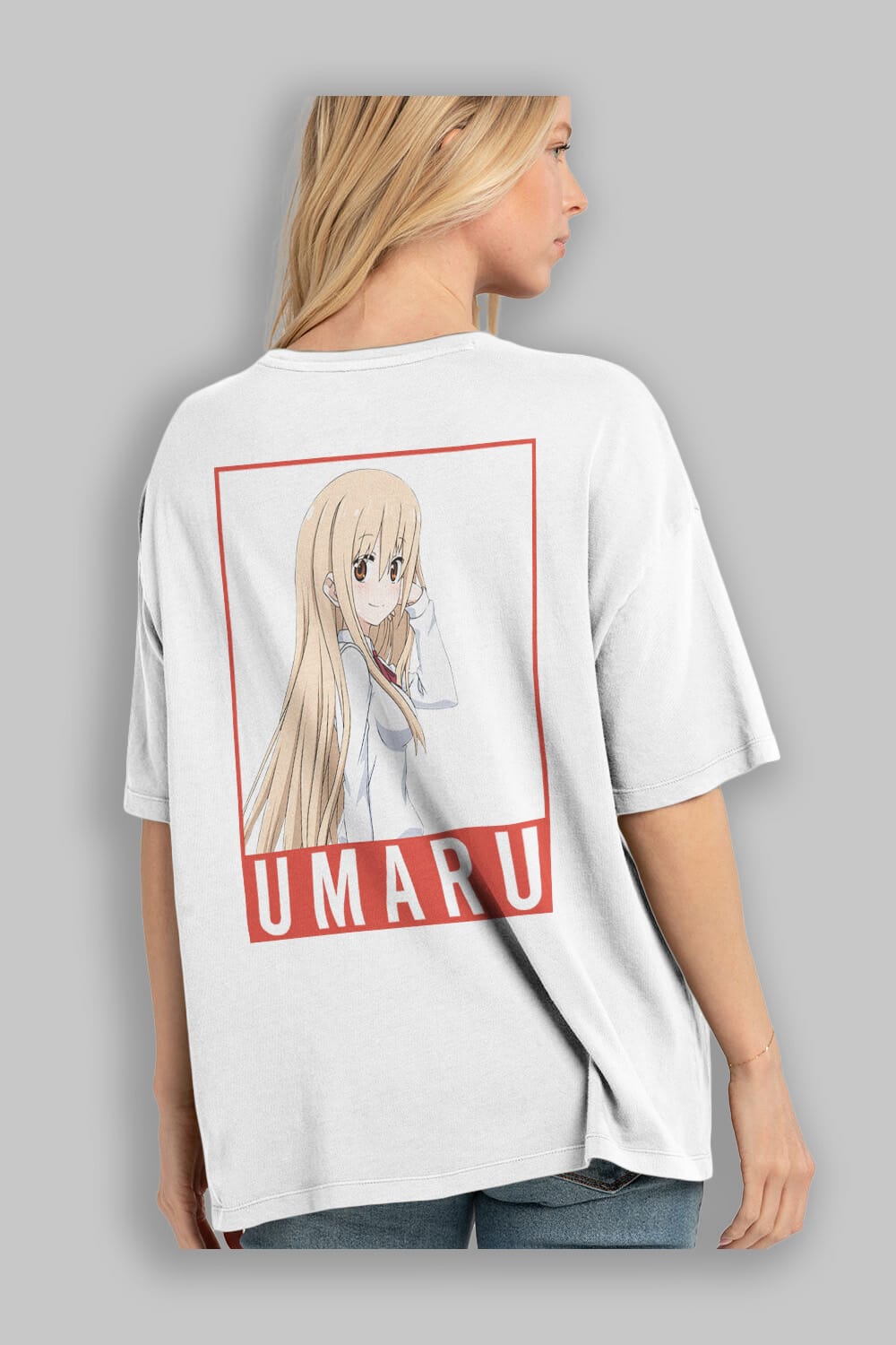 Umaru Doma 2 Anime Arka Baskılı Oversize t-shirt Erkek Kadın Unisex