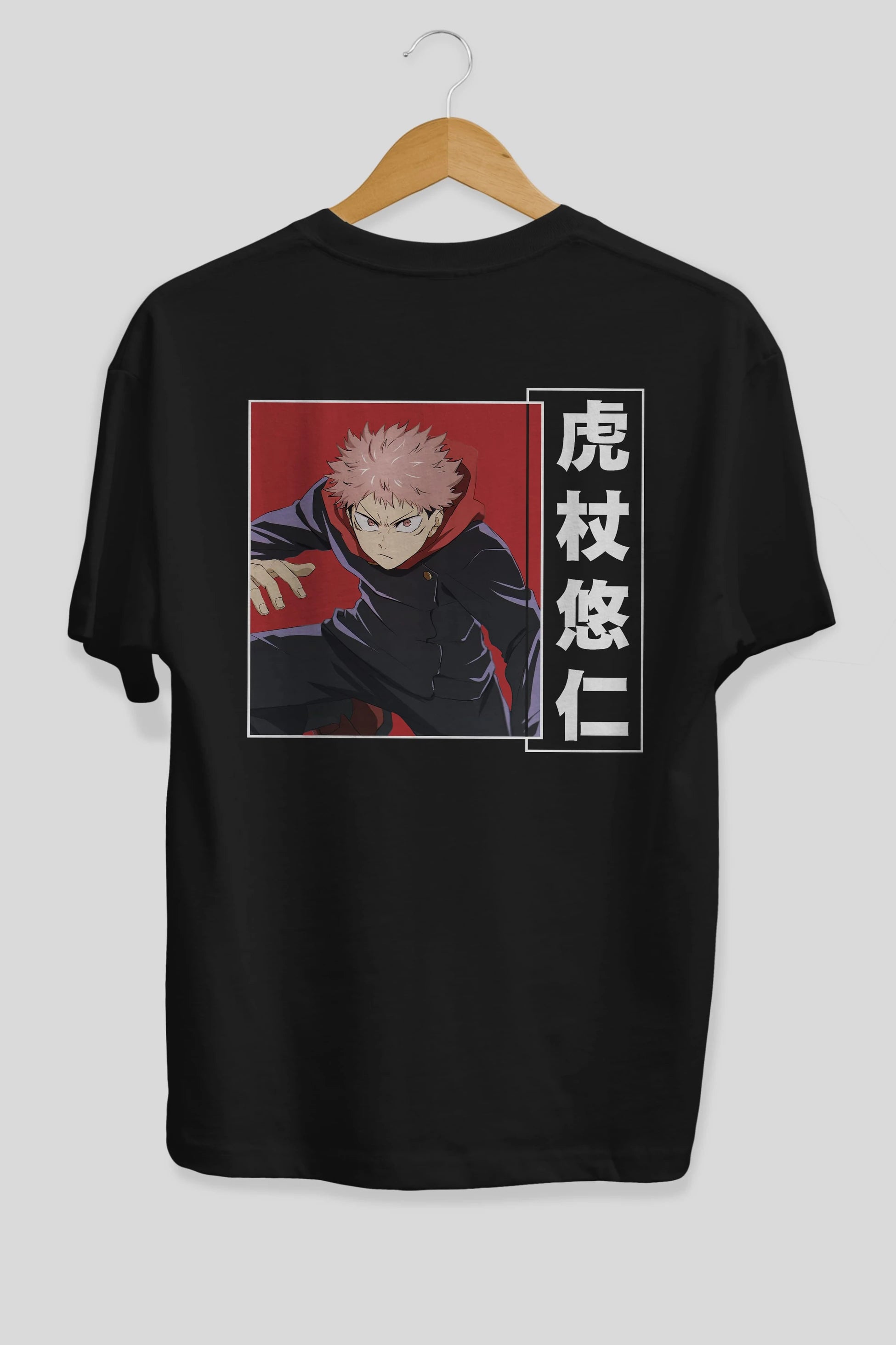 Yuuji Itadori 2 Anime Arka Baskılı Oversize t-shirt Erkek Kadın Unisex