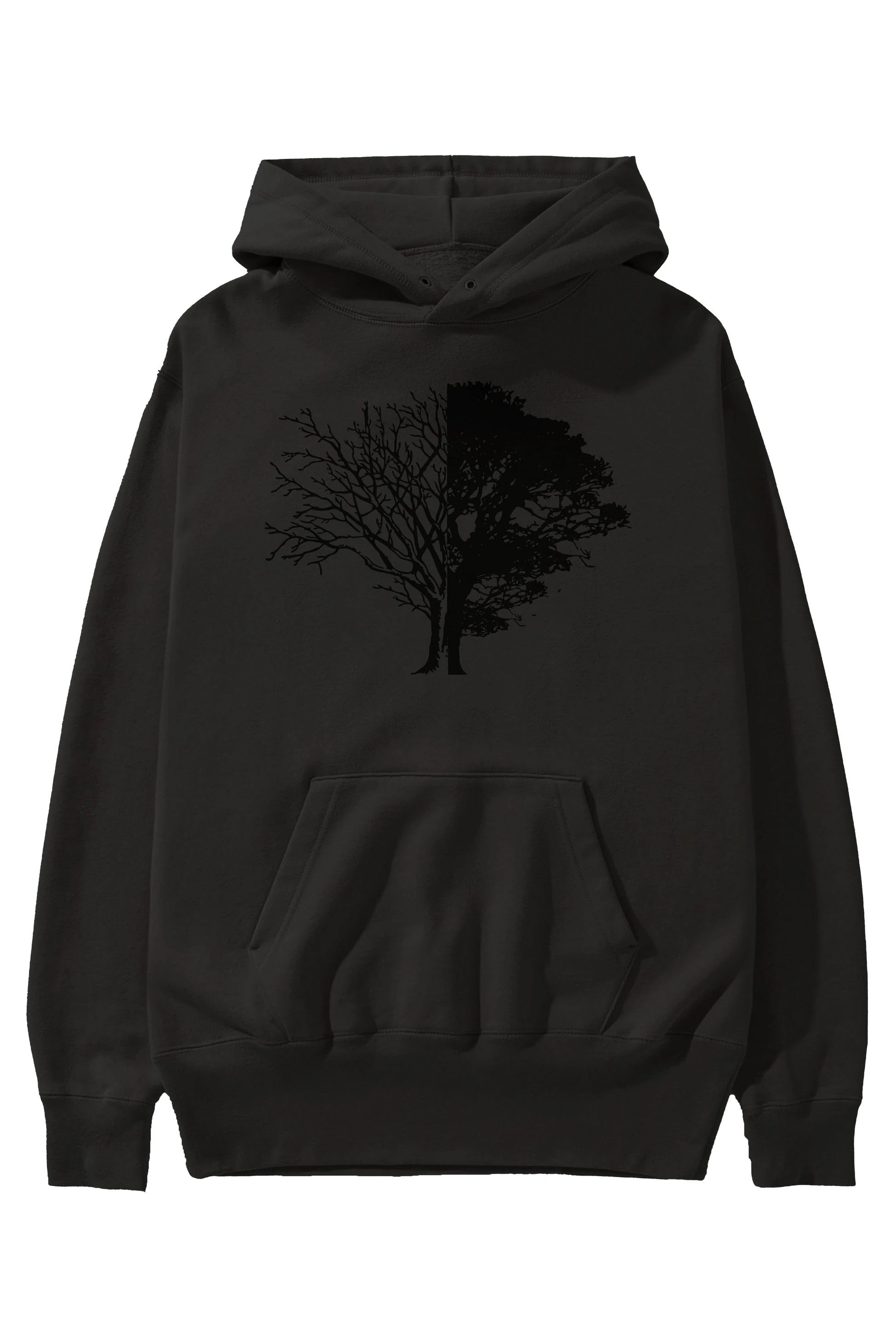 Life And Death Ön Baskılı Hoodie Oversize Kapüşonlu Sweatshirt Erkek Kadın Unisex