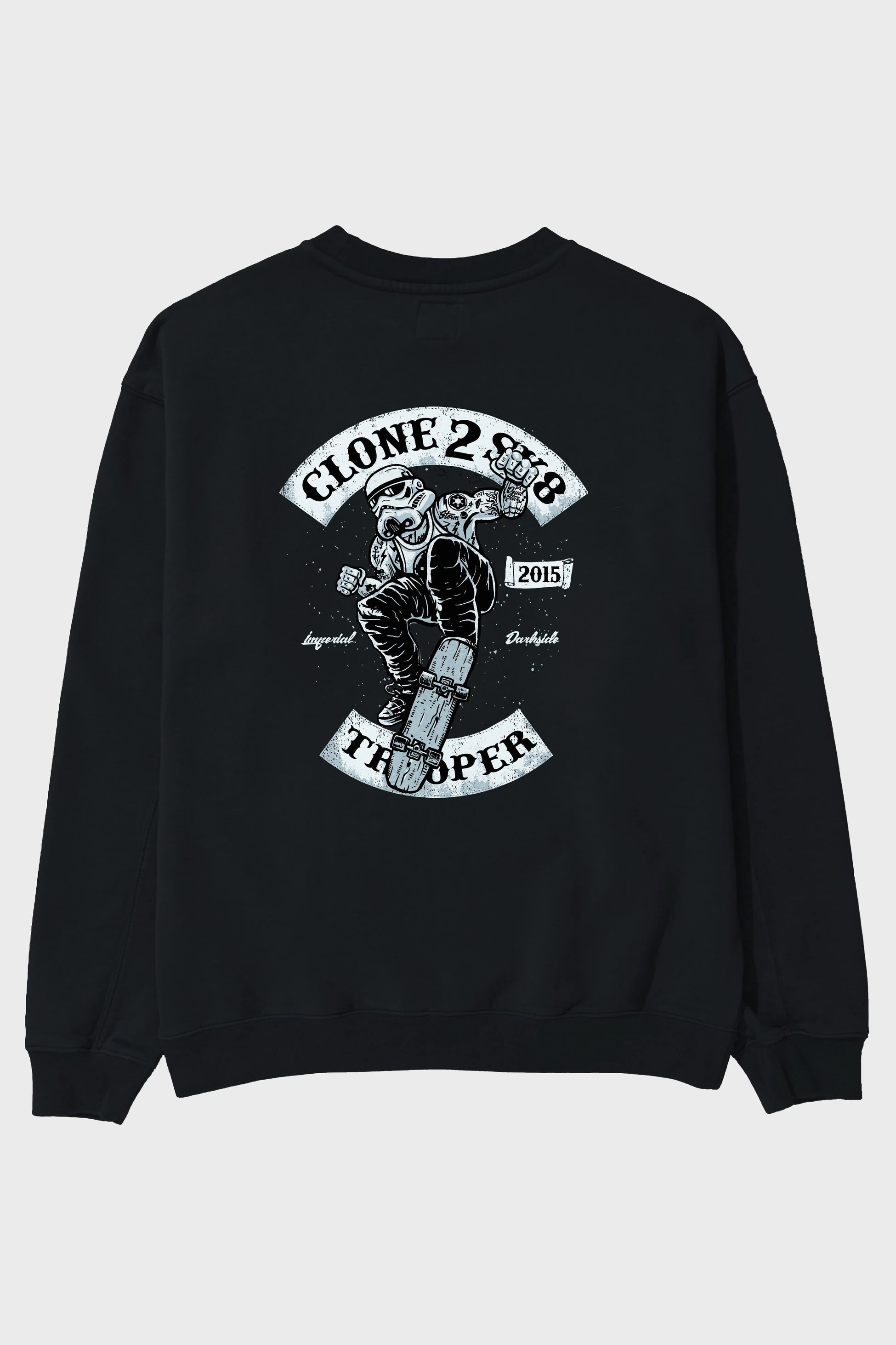 Clone 2 Sk8 Arka Baskılı Oversize Sweatshirt Erkek Kadın Unisex