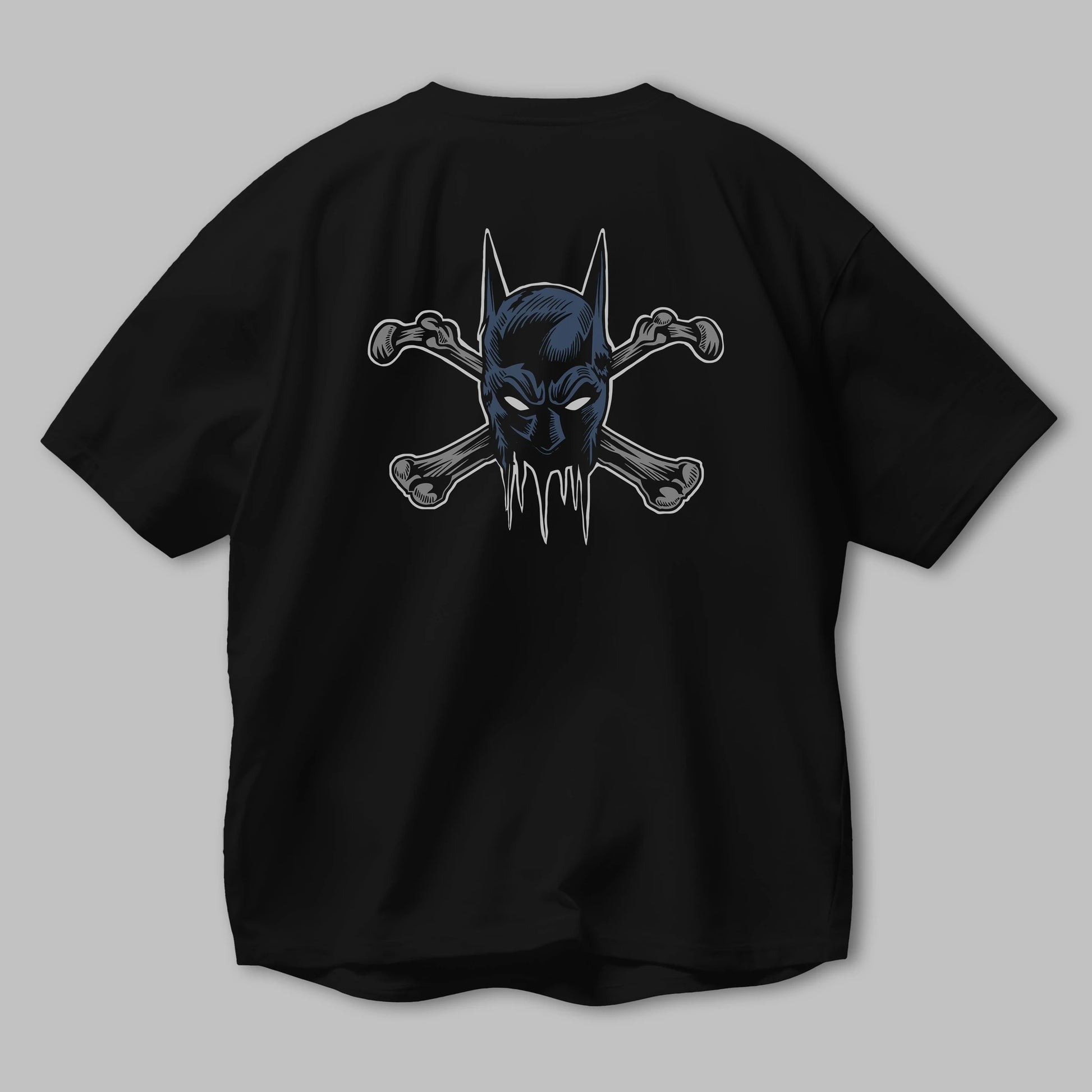 Batbones Arka Baskılı Oversize t-shirt Erkek Kadın Unisex %100 Pamuk