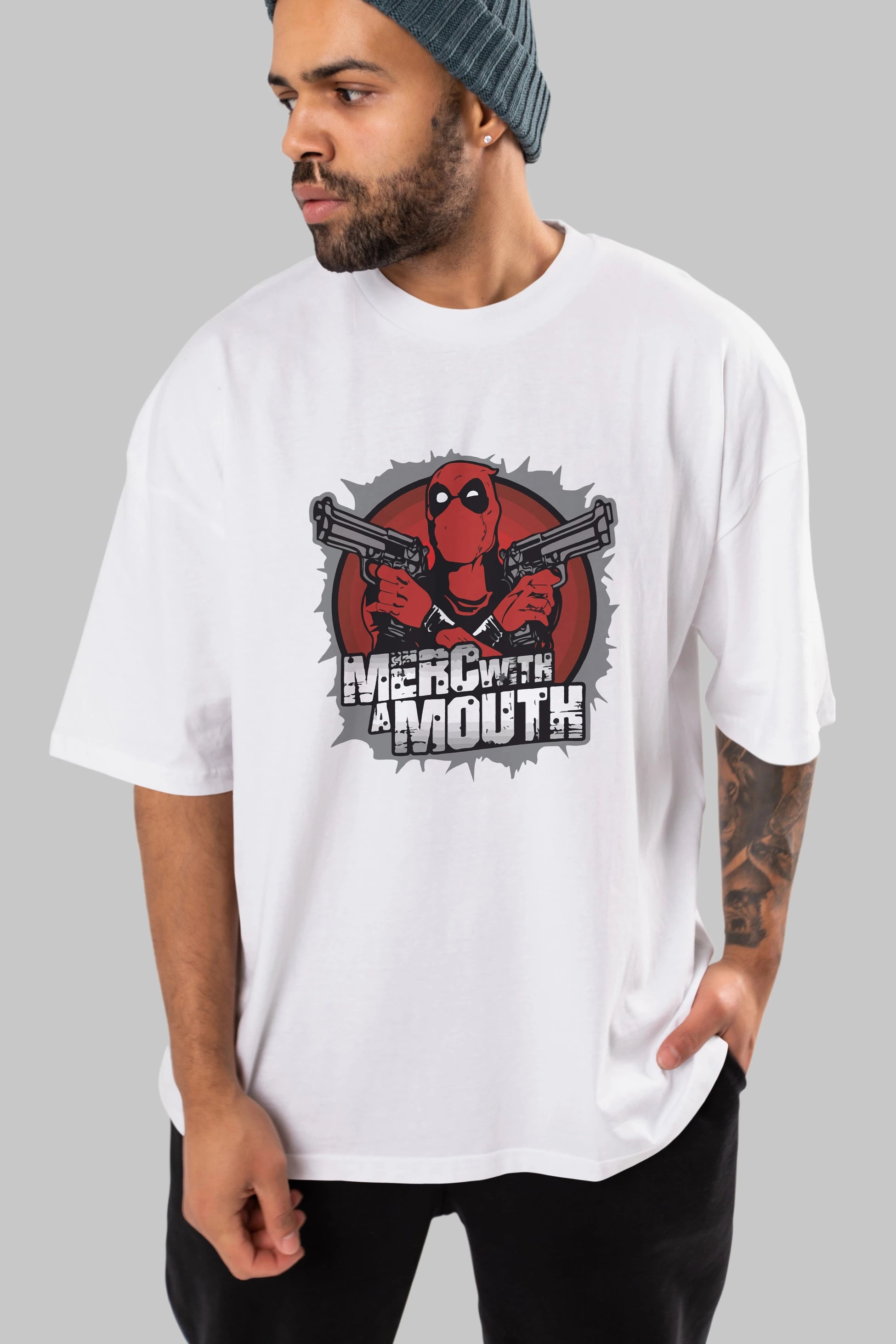 Deadpool (13) Ön Baskılı Oversize t-shirt Erkek Kadın Unisex %100 Pamuk Bisiklet Yaka tişort