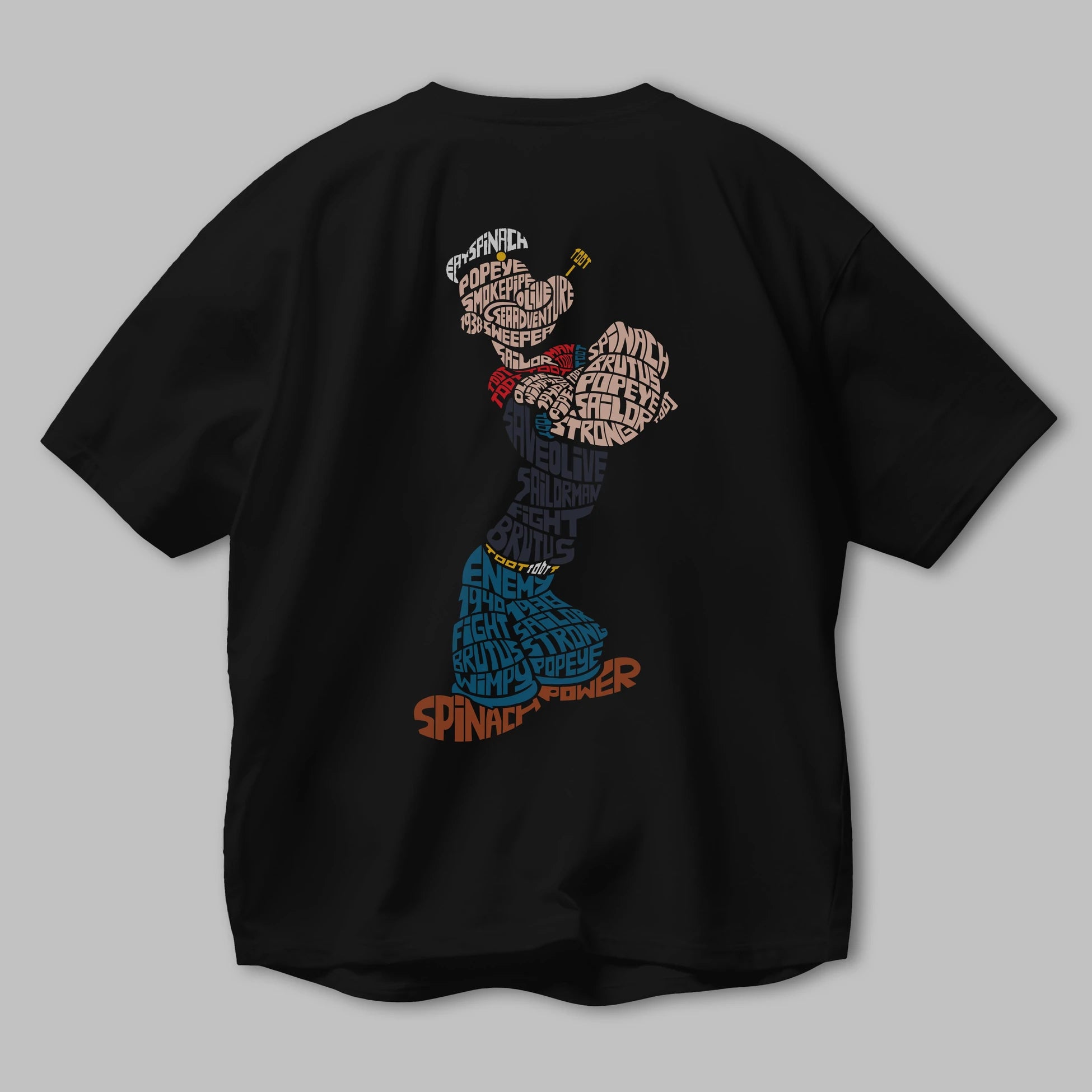 Sailorman Arka Baskılı Oversize t-shirt %100 pamuk Erkek Kadın Unisex