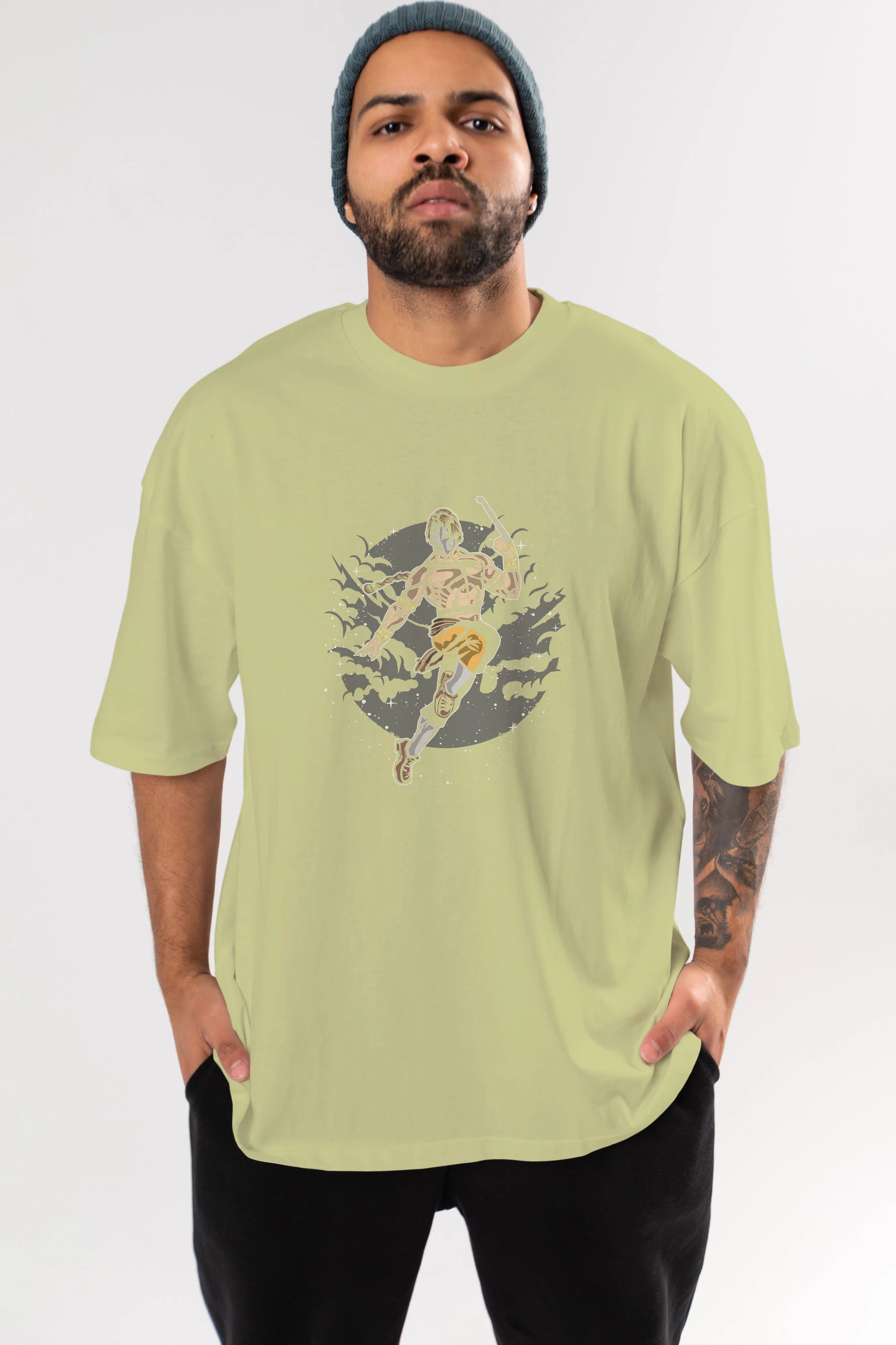 Vega Ön Baskılı Oversize t-shirt Erkek Kadın Unisex %100 Pamuk tişort