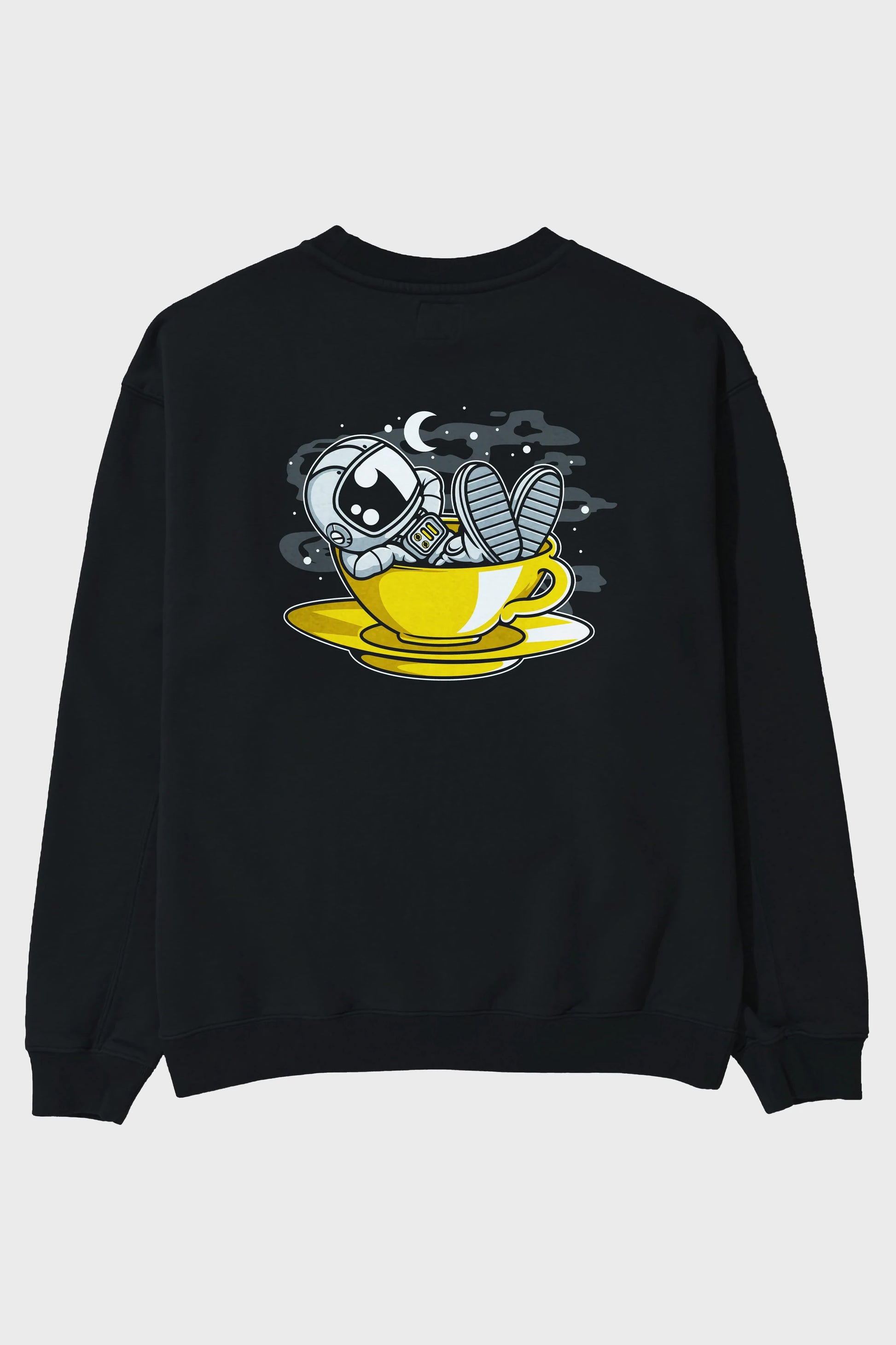 Astronaut Relax Arka Baskılı Oversize Sweatshirt Erkek Kadın Unisex
