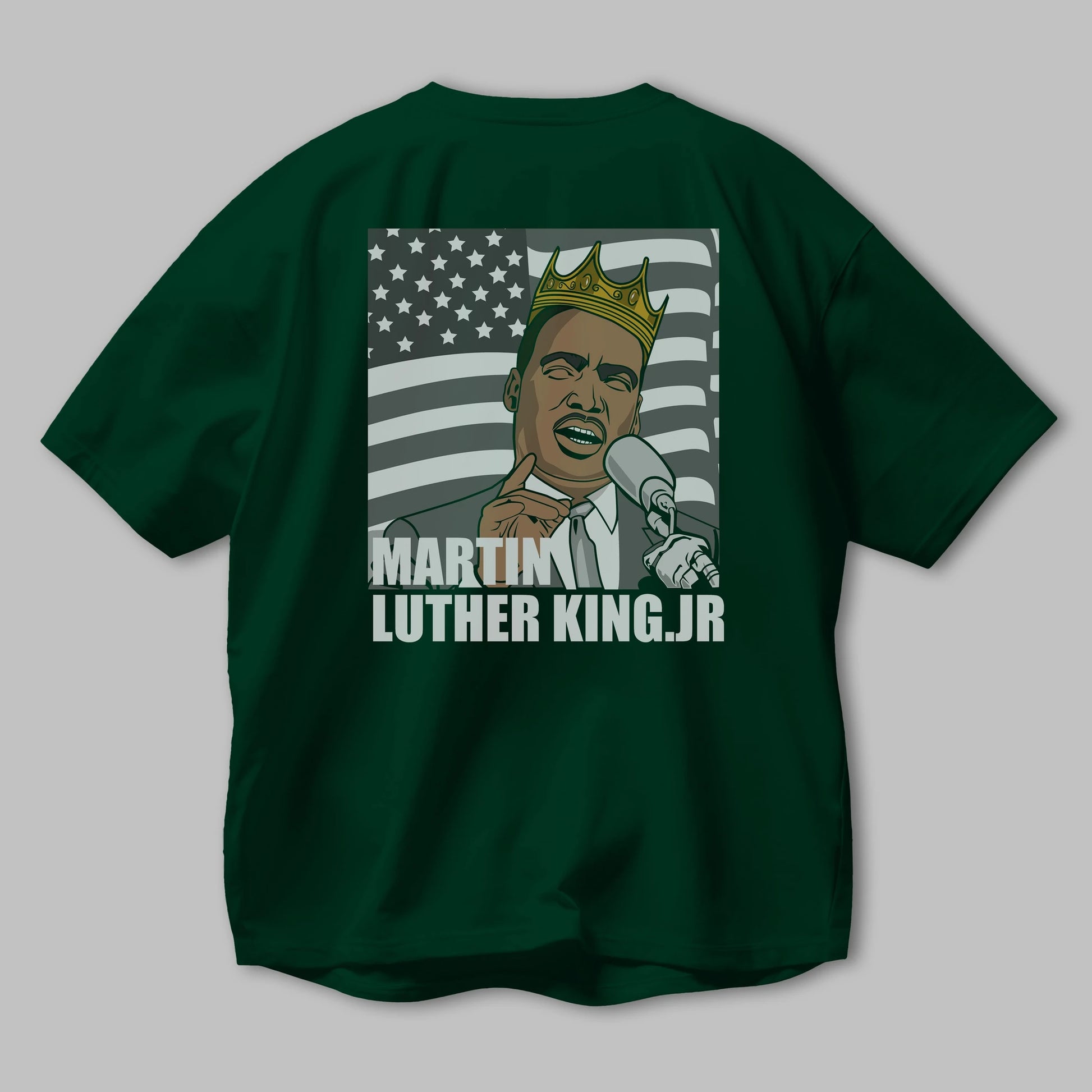 Luther King Arka Baskılı Oversize t-shirt Erkek Kadın Unisex %100 Pamuk tişort