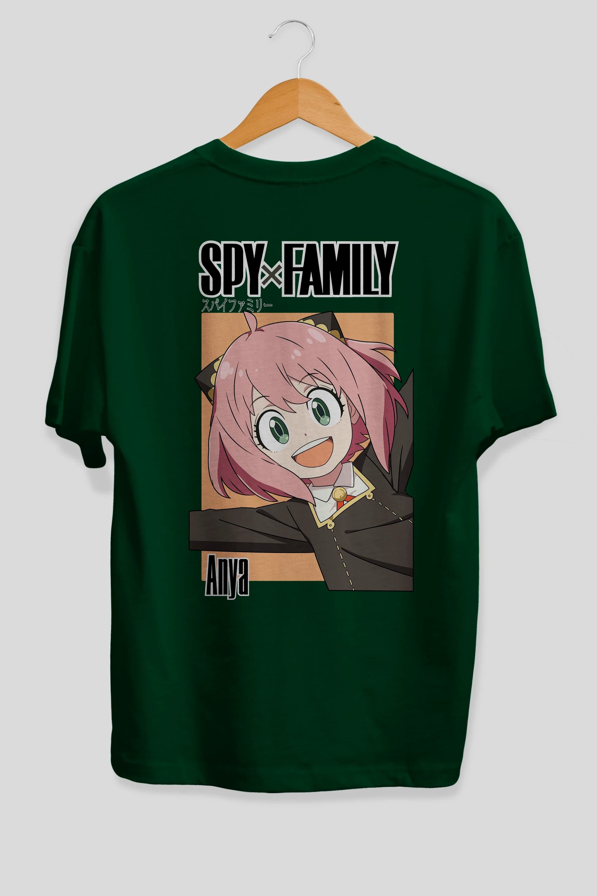 SPY X FAMILY Anya Anime Arka Baskılı Oversize t-shirt Erkek Kadın Unisex