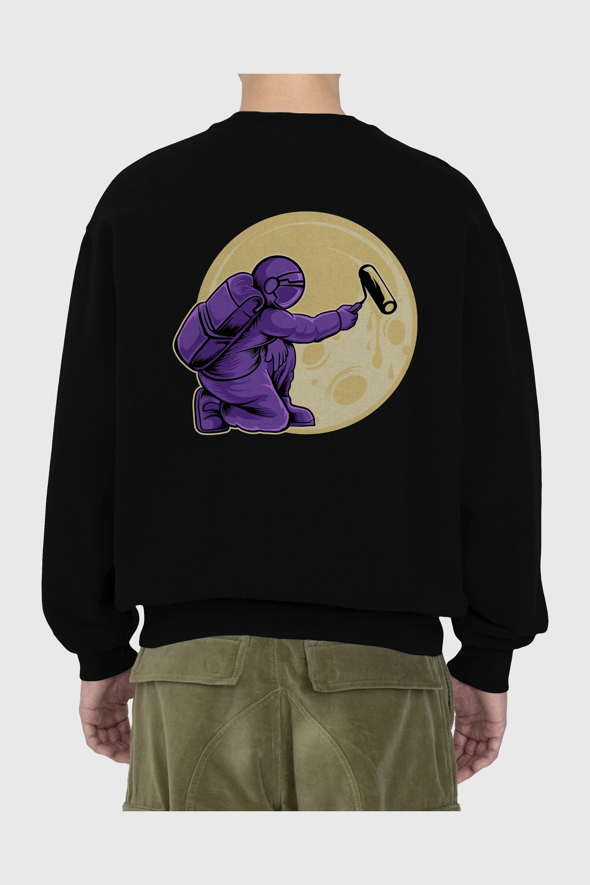 Astropaint Arka Baskılı Oversize Sweatshirt Erkek Kadın Unisex