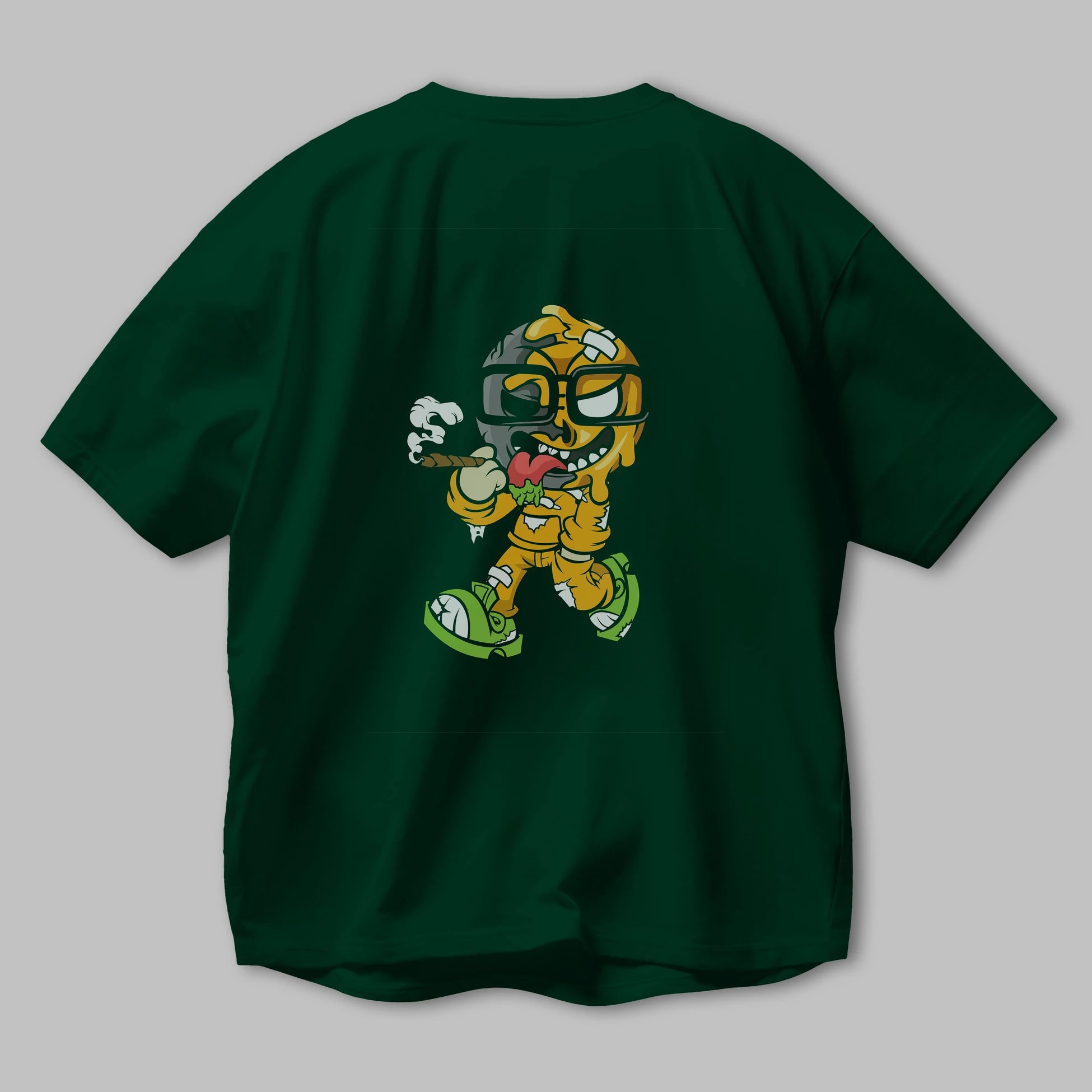 Eyeball Smoker Arka Baskılı Oversize t-shirt Erkek Kadın Unisex %100 Pamuk tişort