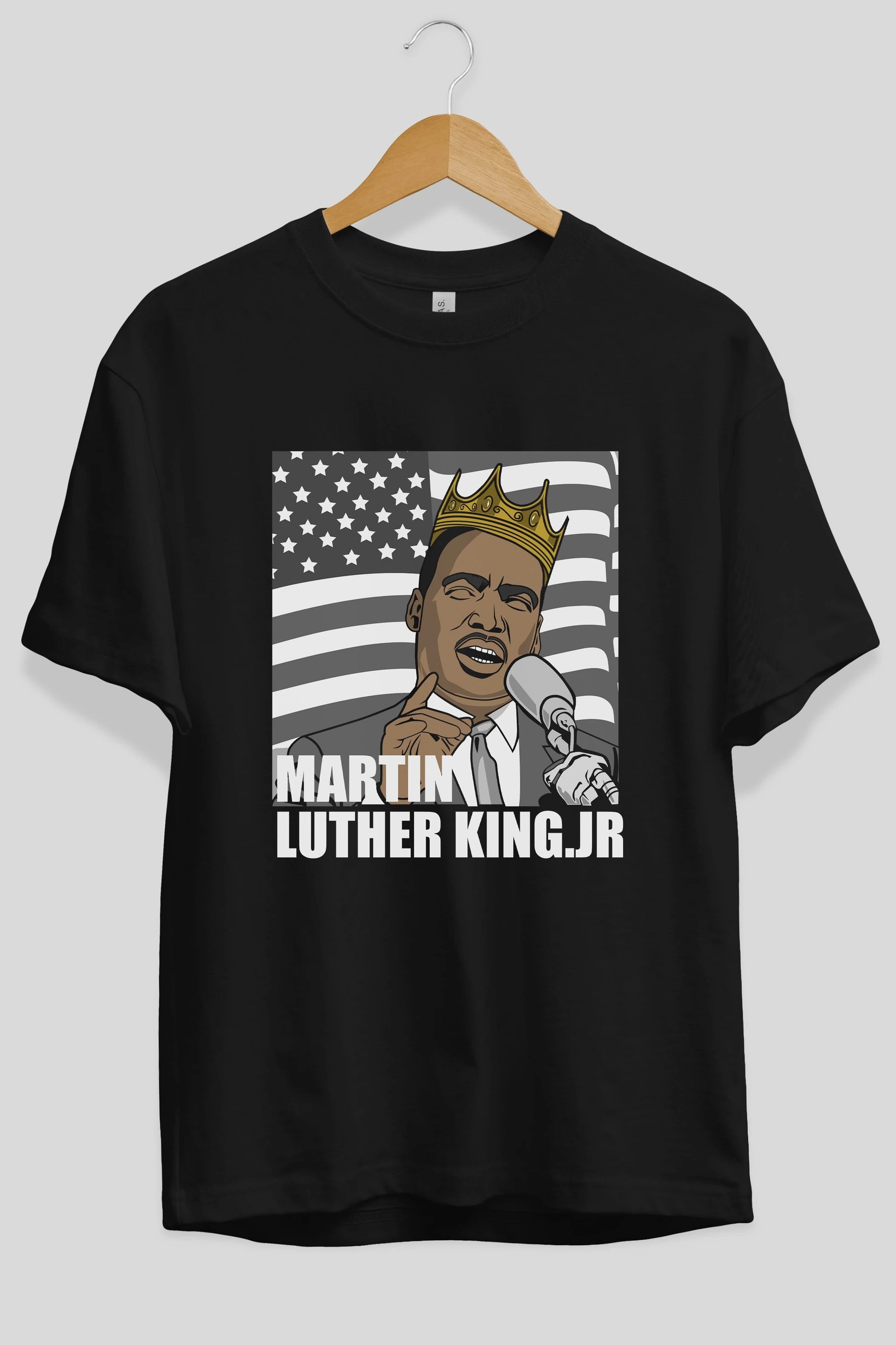 Luther King Ön Baskılı Oversize t-shirt Erkek Kadın Unisex %100 Pamuk tişort