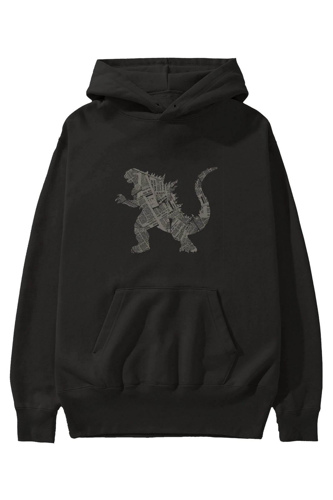 Kaiju Ön Baskılı Hoodie Oversize Kapüşonlu Sweatshirt Erkek Kadın Unisex