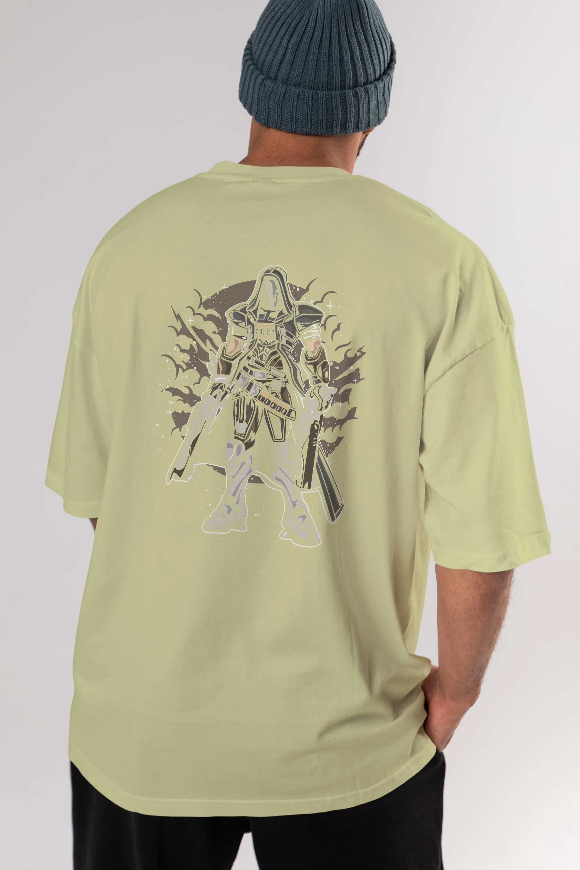 REAPER Arka Baskılı Oversize t-shirt Erkek Kadın Unisex %100 Pamuk