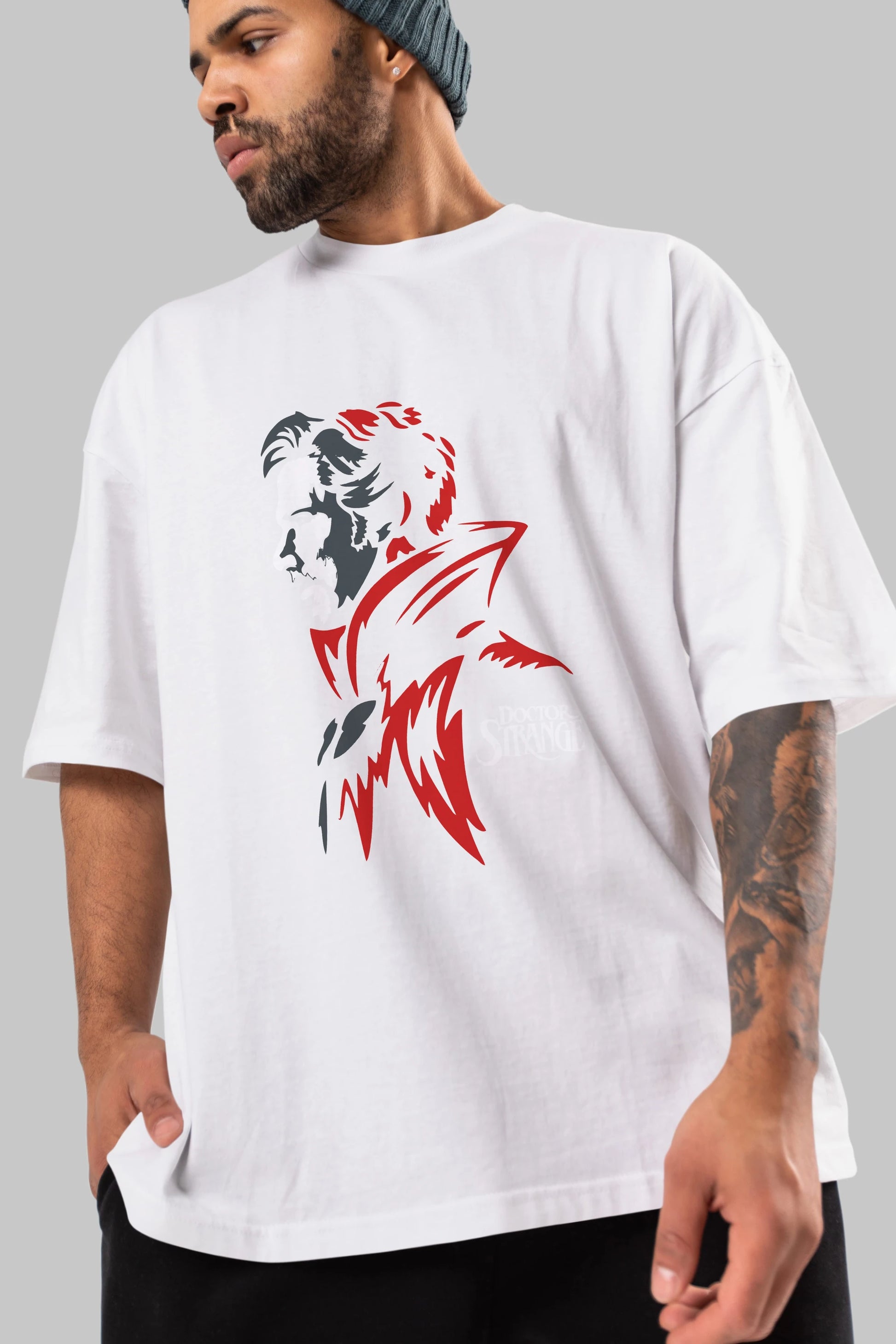 Doctor Strange (2) Ön Baskılı Oversize t-shirt Erkek Kadın Unisex %100 Pamuk Bisiklet Yaka tişort