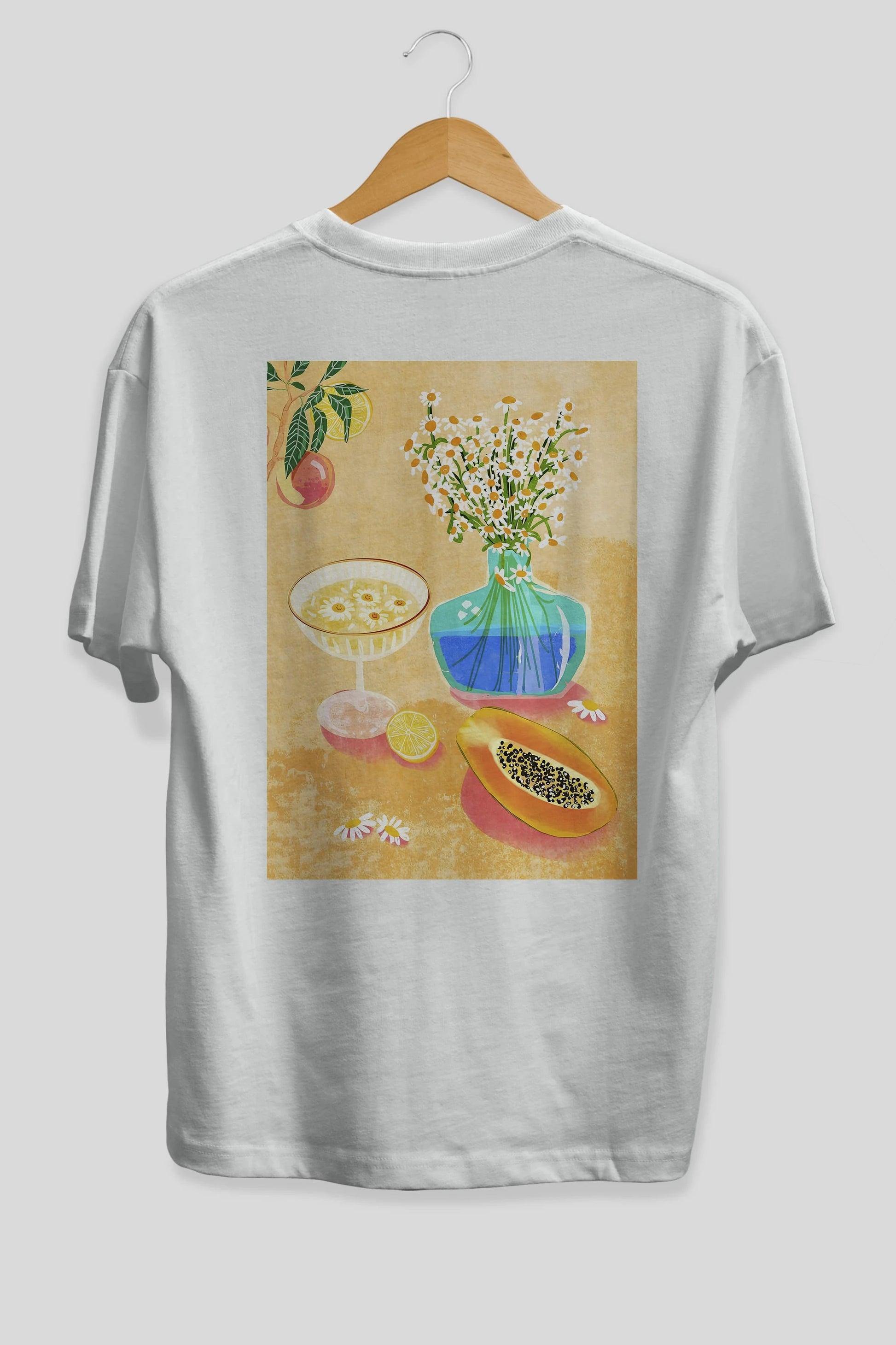 Cheers 2 Arka Baskılı Oversize t-shirt Erkek Kadın Unisex %100 Pamuk Bisiklet Yaka tişort