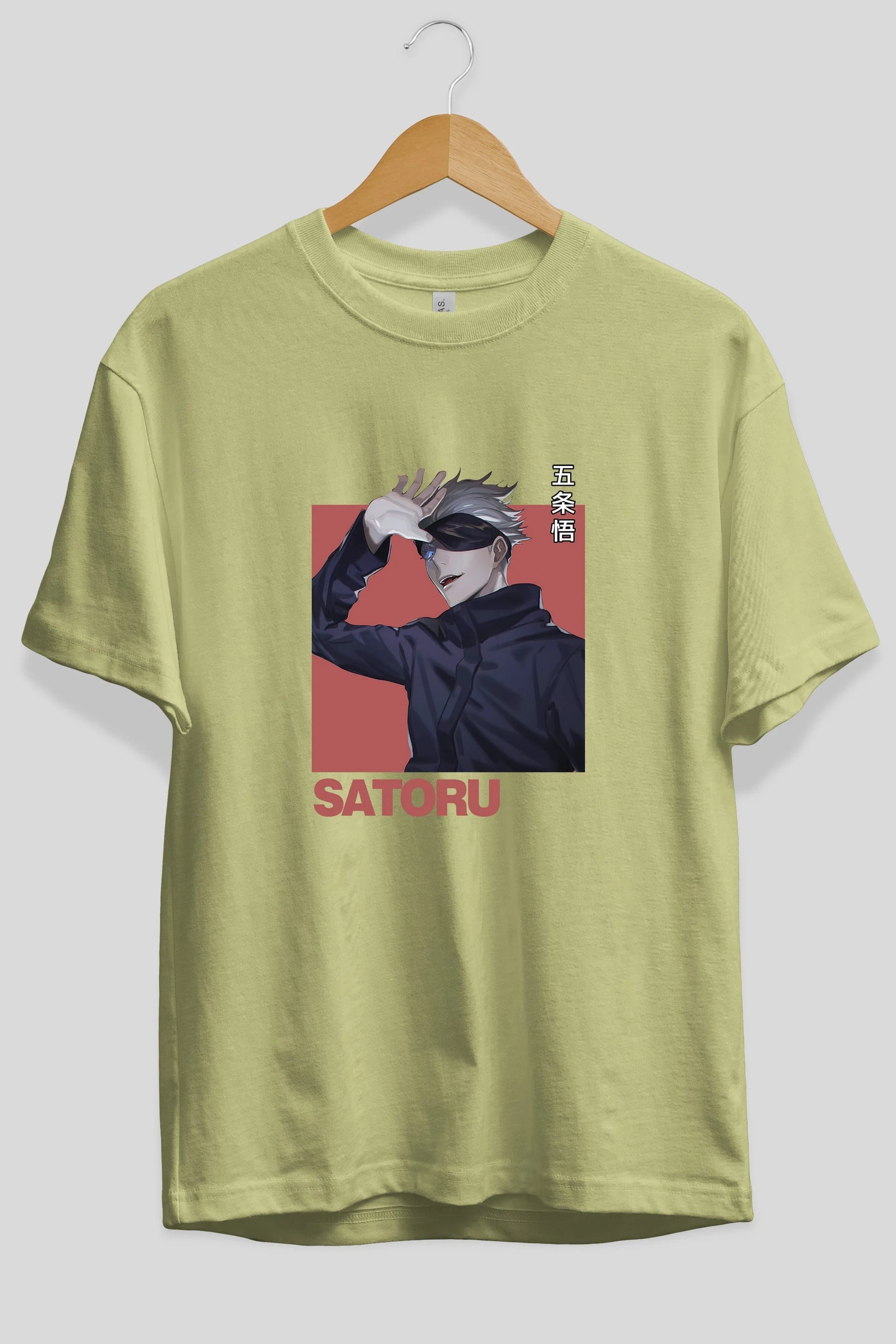 SATORU GOJO 2 Anime Ön Baskılı Oversize t-shirt %100 pamuk Erkek Kadın Unisex