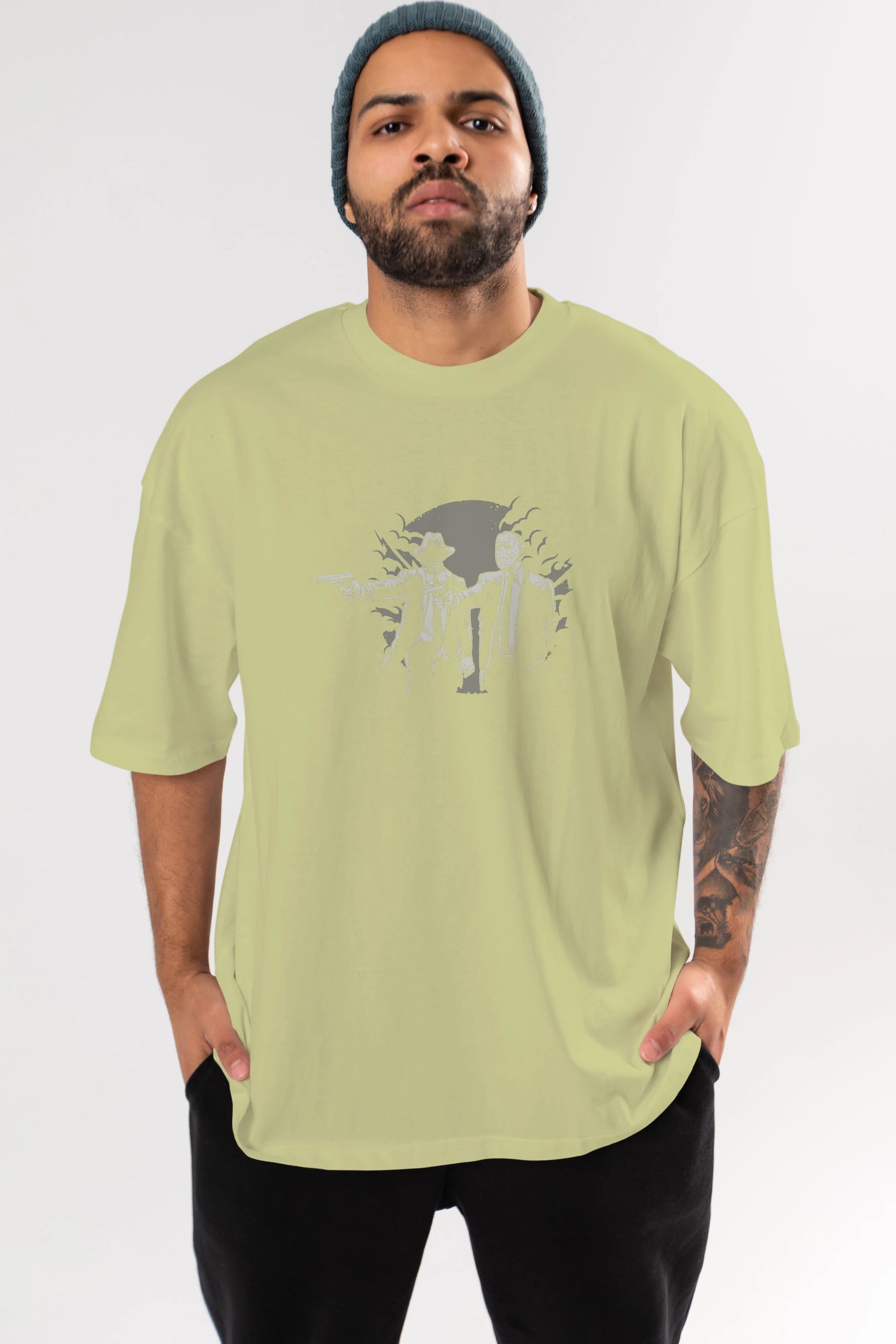 Pulp Killer Ön Baskılı Oversize t-shirt Erkek Kadın Unisex %100 Pamuk tişort