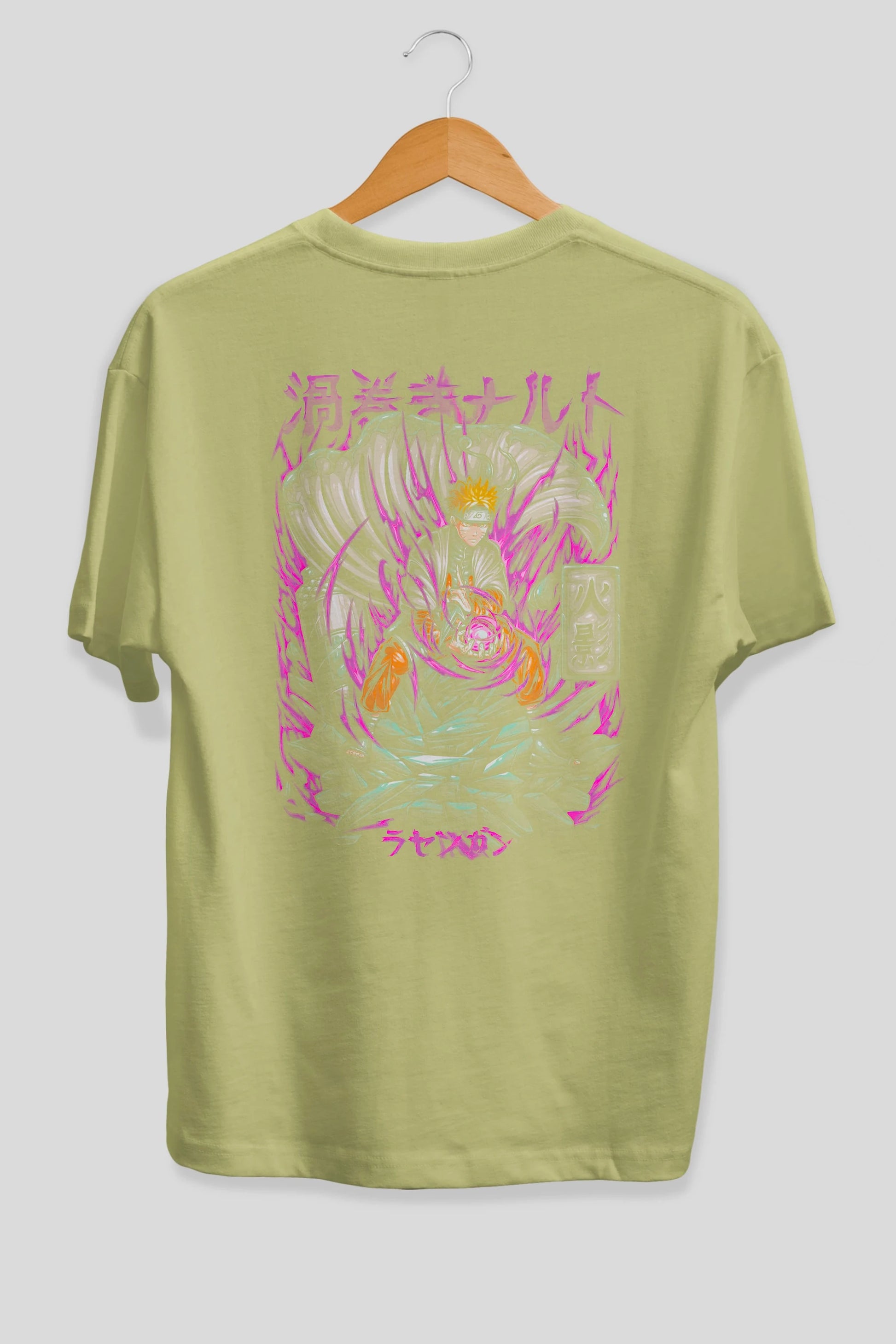 NARUTO Anime Arka Baskılı Oversize t-shirt Erkek Kadın Unisex